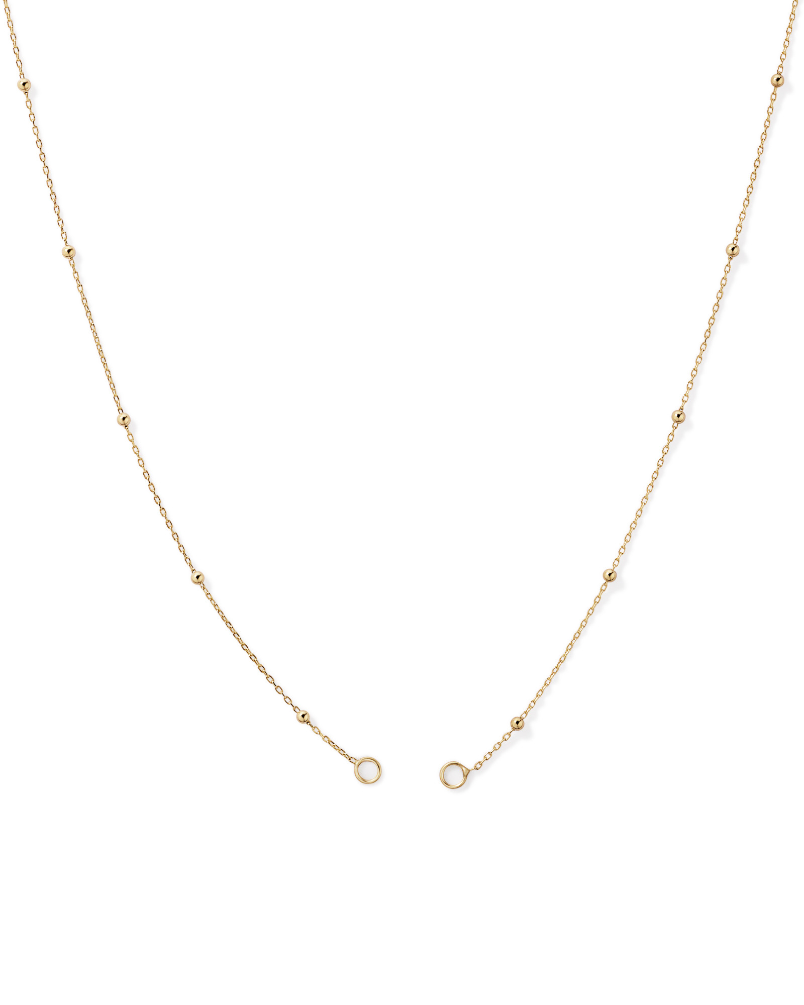 50cm (20") Micro Ball Station Cable Open Chain in 10kt Yellow Gold