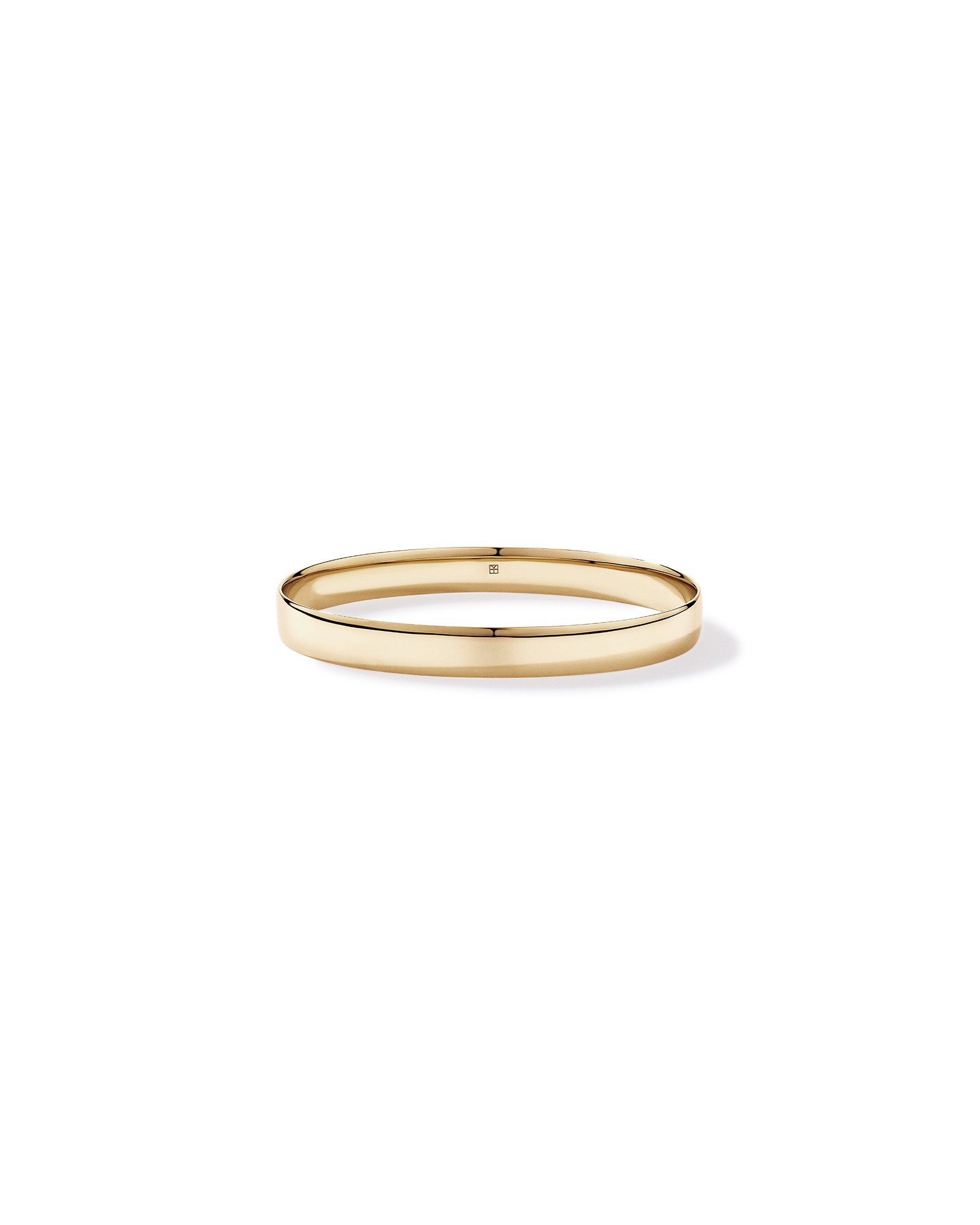 Wide Oval Bangle in 18kt Gold Vermeil