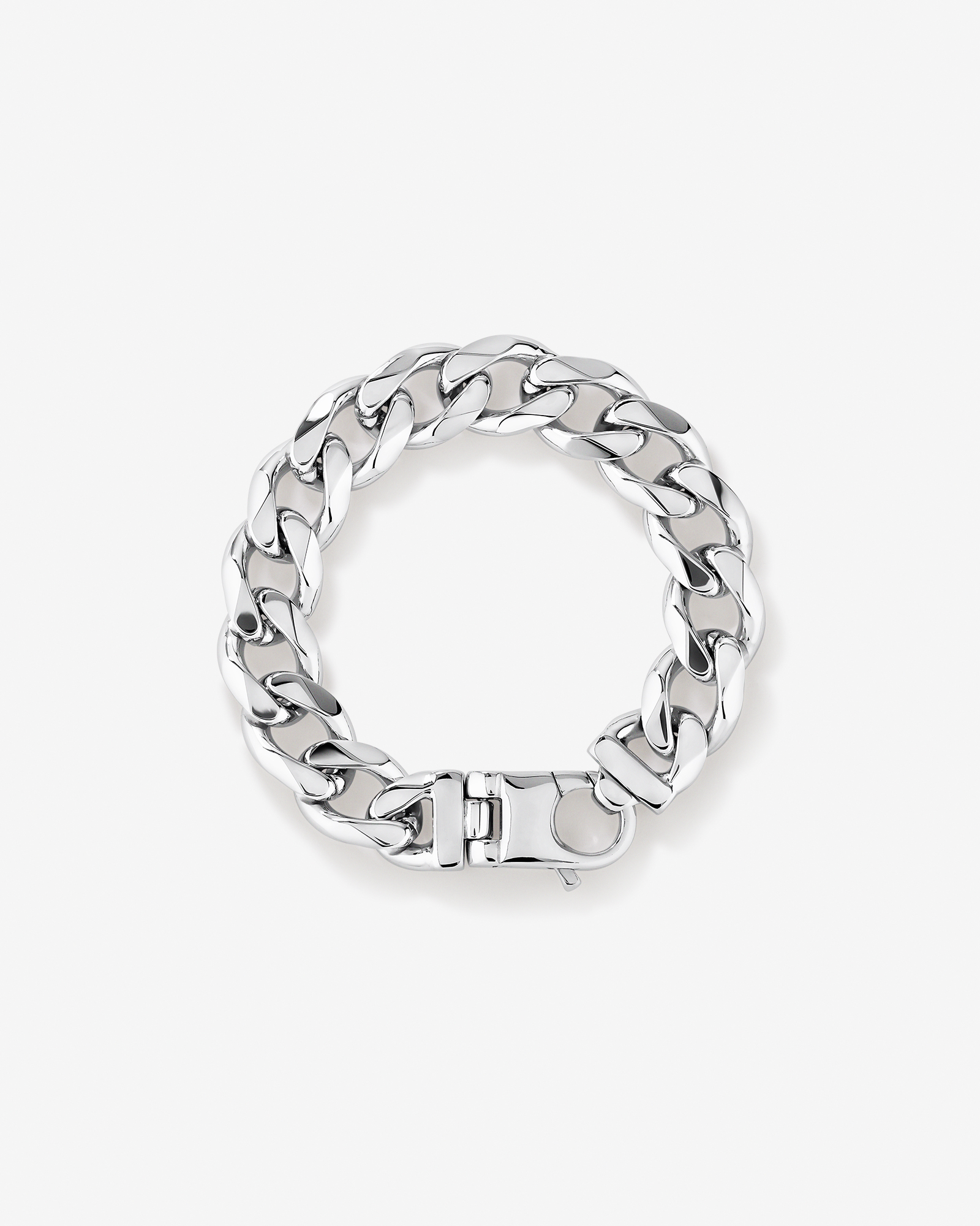 Bracelet Gourmette de 14.8mm en Argent Sterling