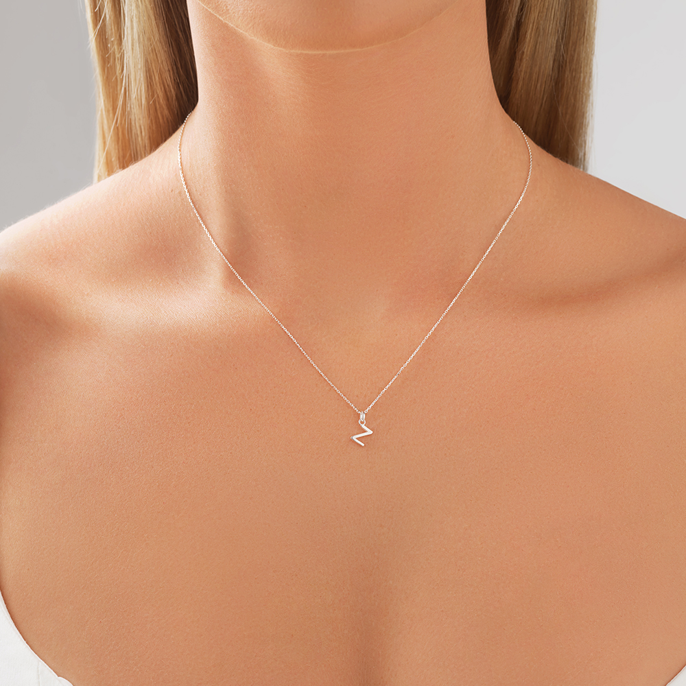 Pendentif « Z » en argent sterling