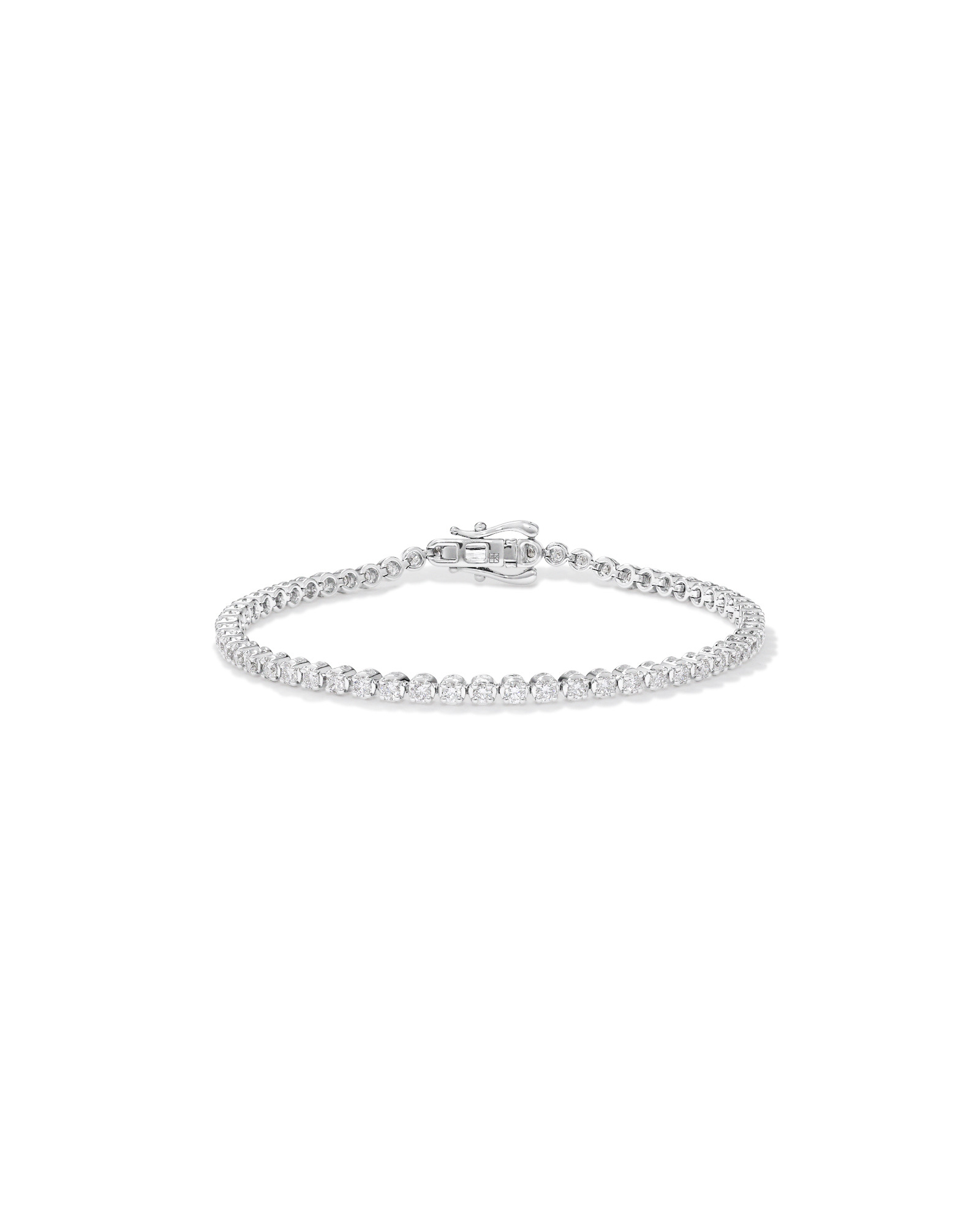Bracelet de tennis en diamant cultivé en laboratoire 2,00 carats TW en argent sterling