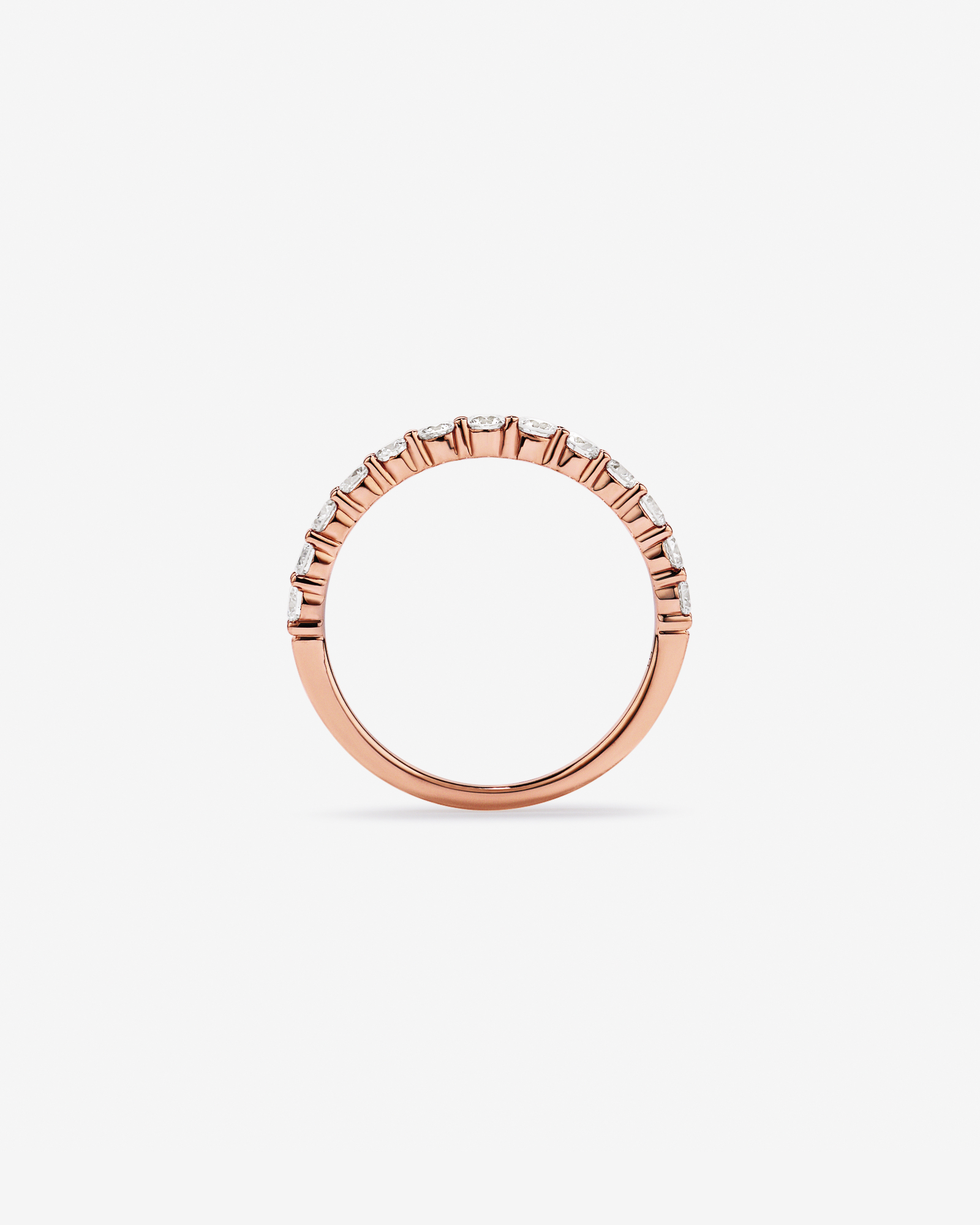 0.75 Carat TW Laboratory-Grown Diamond Wedding Band 10kt Rose Gold