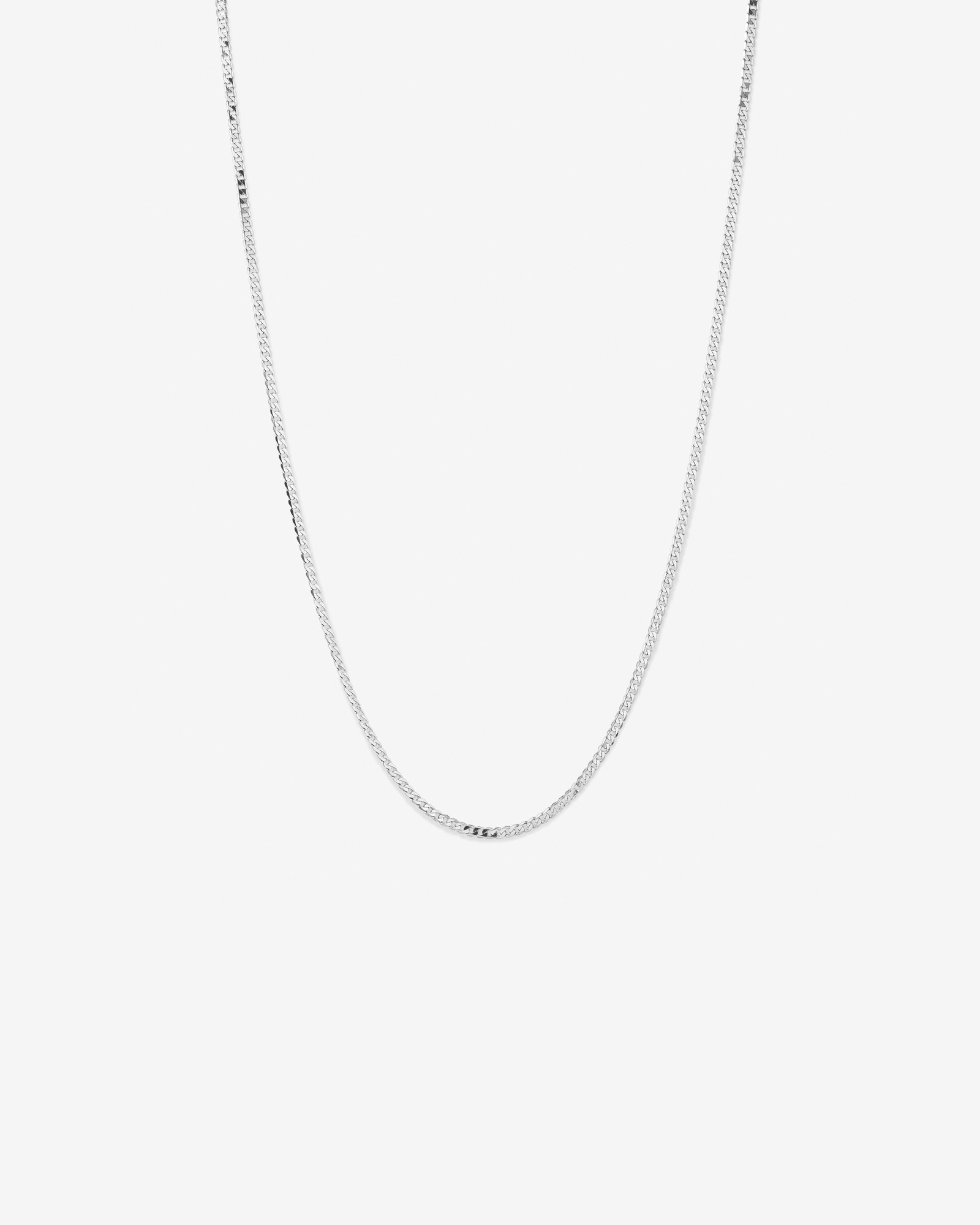 65cm (22") 3mm Width Solid Flat Bevelled Curb Chain in 10kt Gold