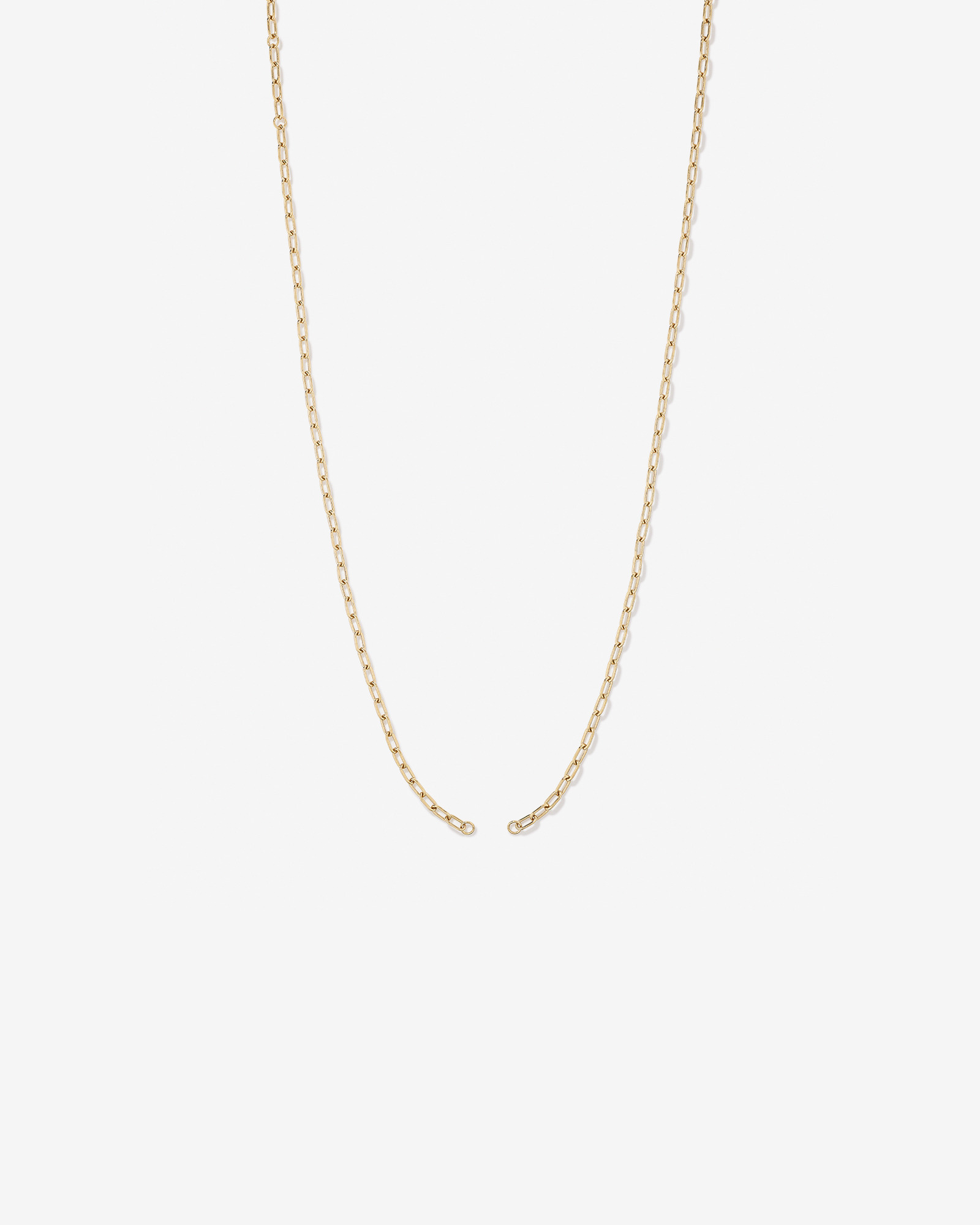 60cm (24") Round Paperclip Open Pendant Chain in 10kt Yellow Gold