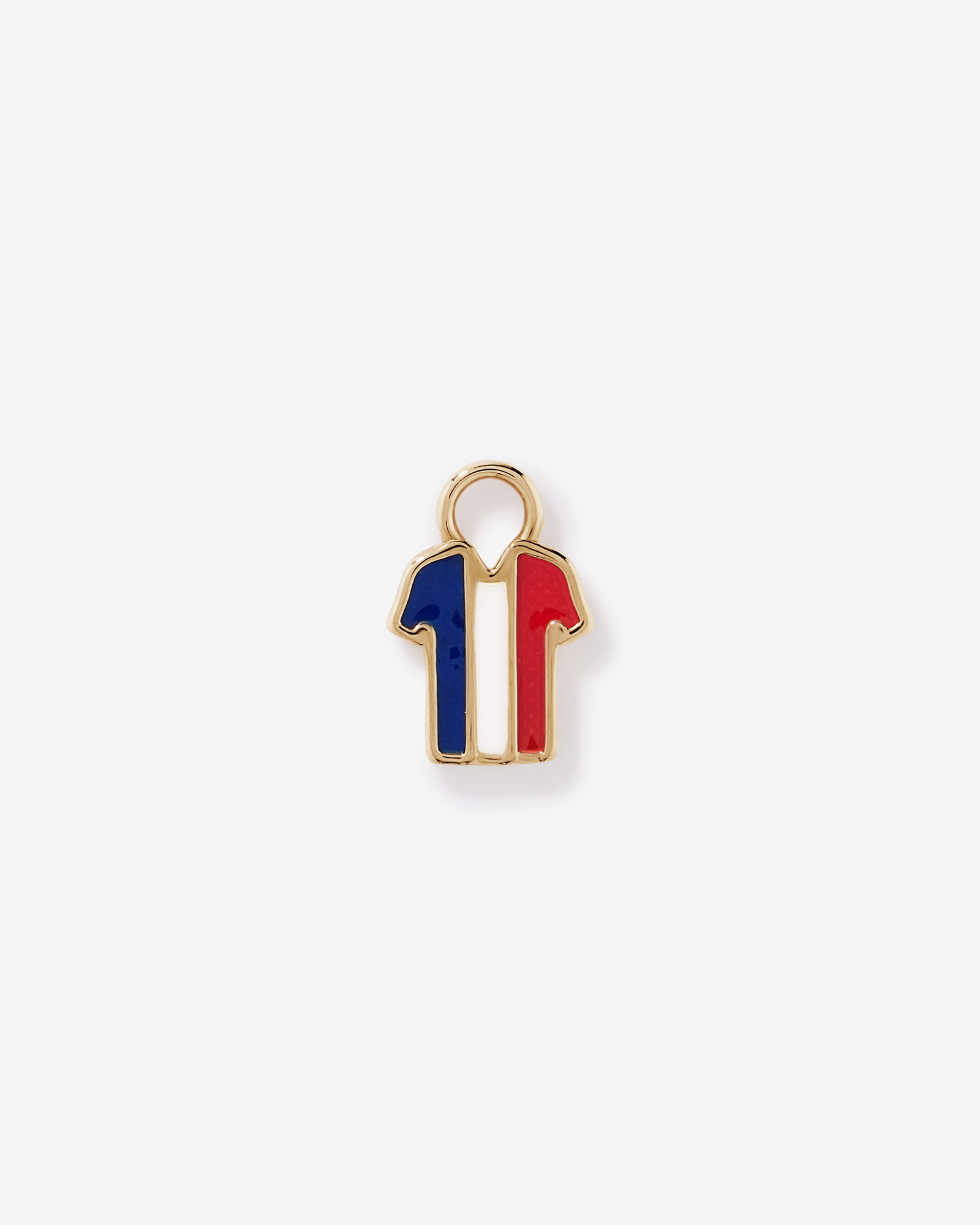 France Jersey Earring Charm in 18Kt Vermeil