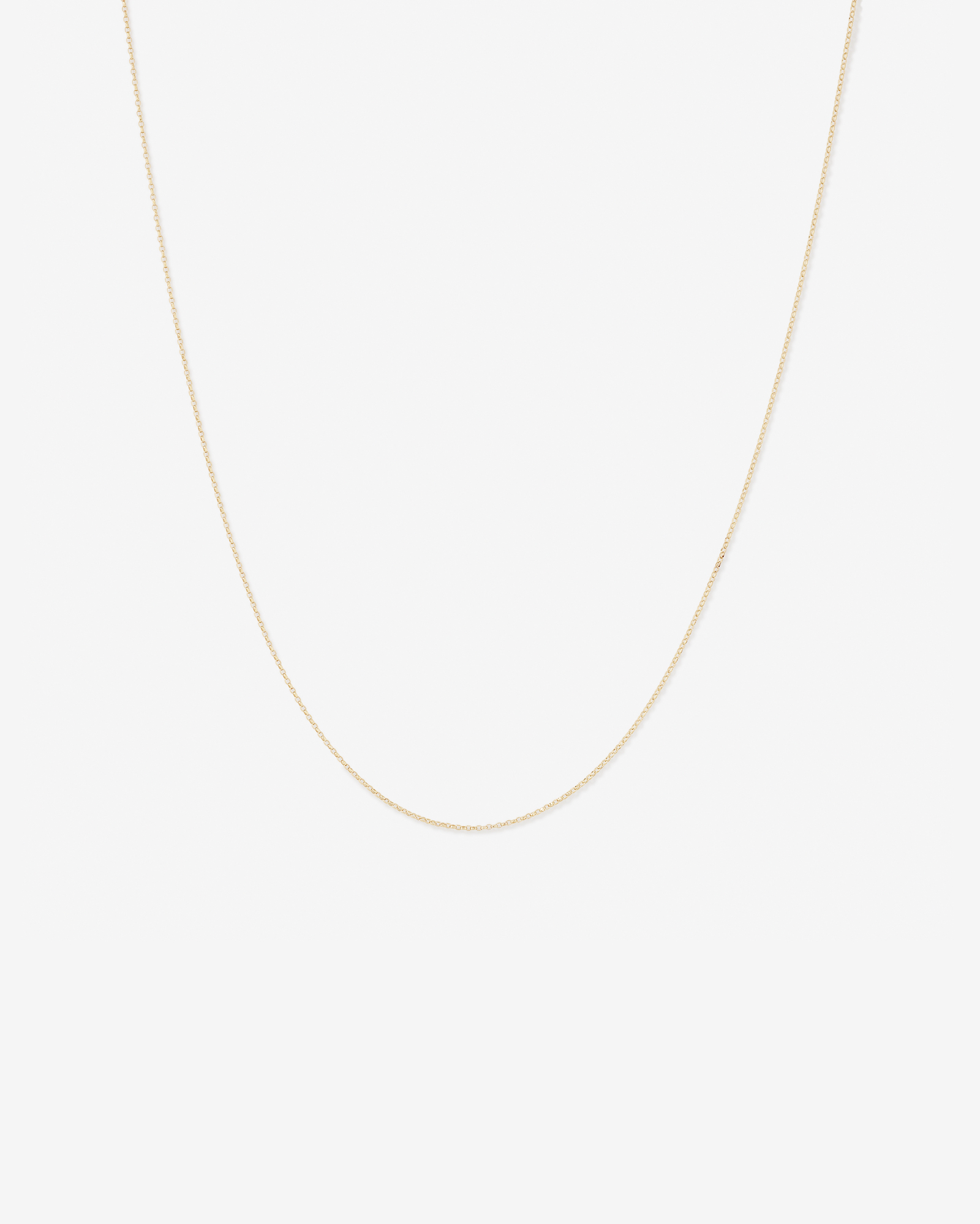 45cm (18") 1mm-1.5mm Width Solid Belcher Chain in 10kt Yellow Gold
