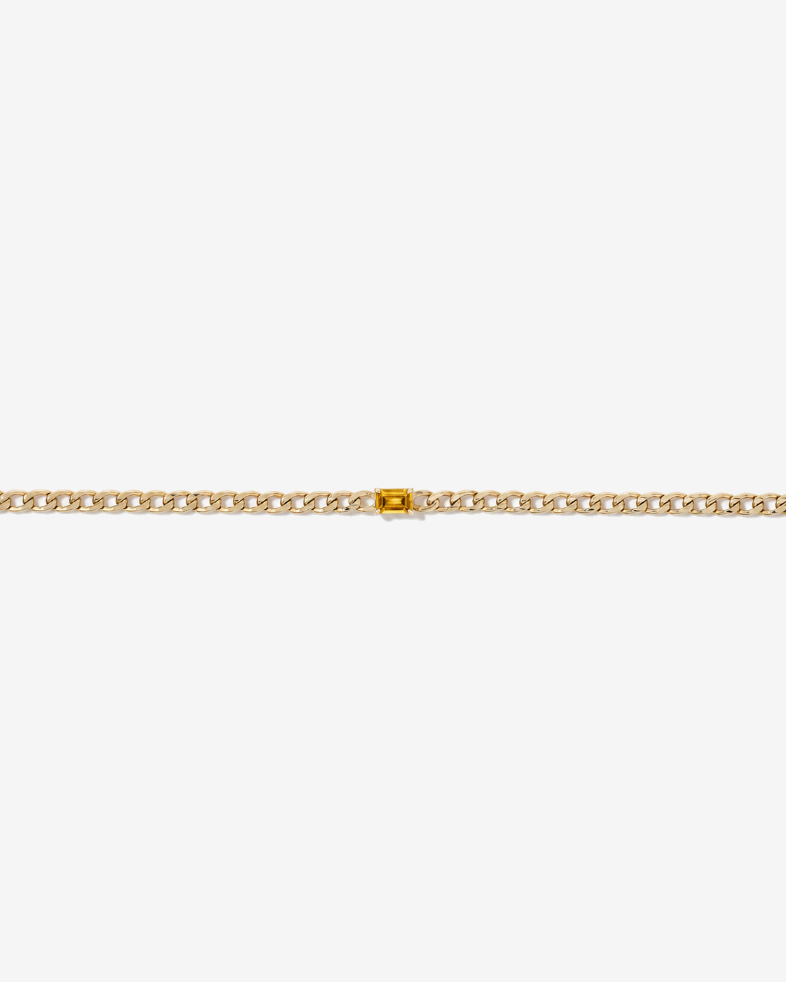 Citrine Curb Link Bracelet in 10kt Yellow Gold