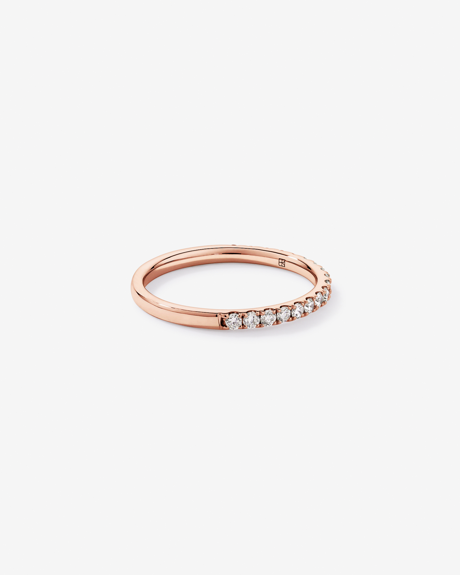 0.34TW Round Brilliant Laboratory-Grown Diamond Wedding Band 14kt Rose Gold