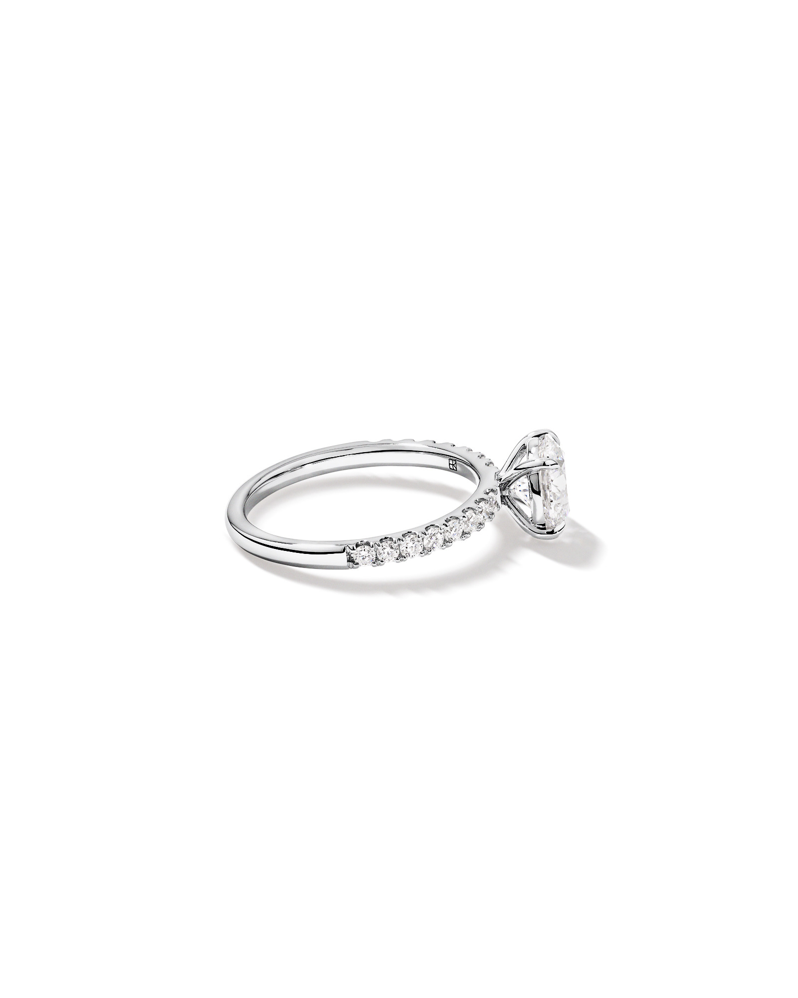 Bague de fiançailles 1,81 carat TW ronde brillante en diamant cultivée laboratoire or blanc 14 carats
