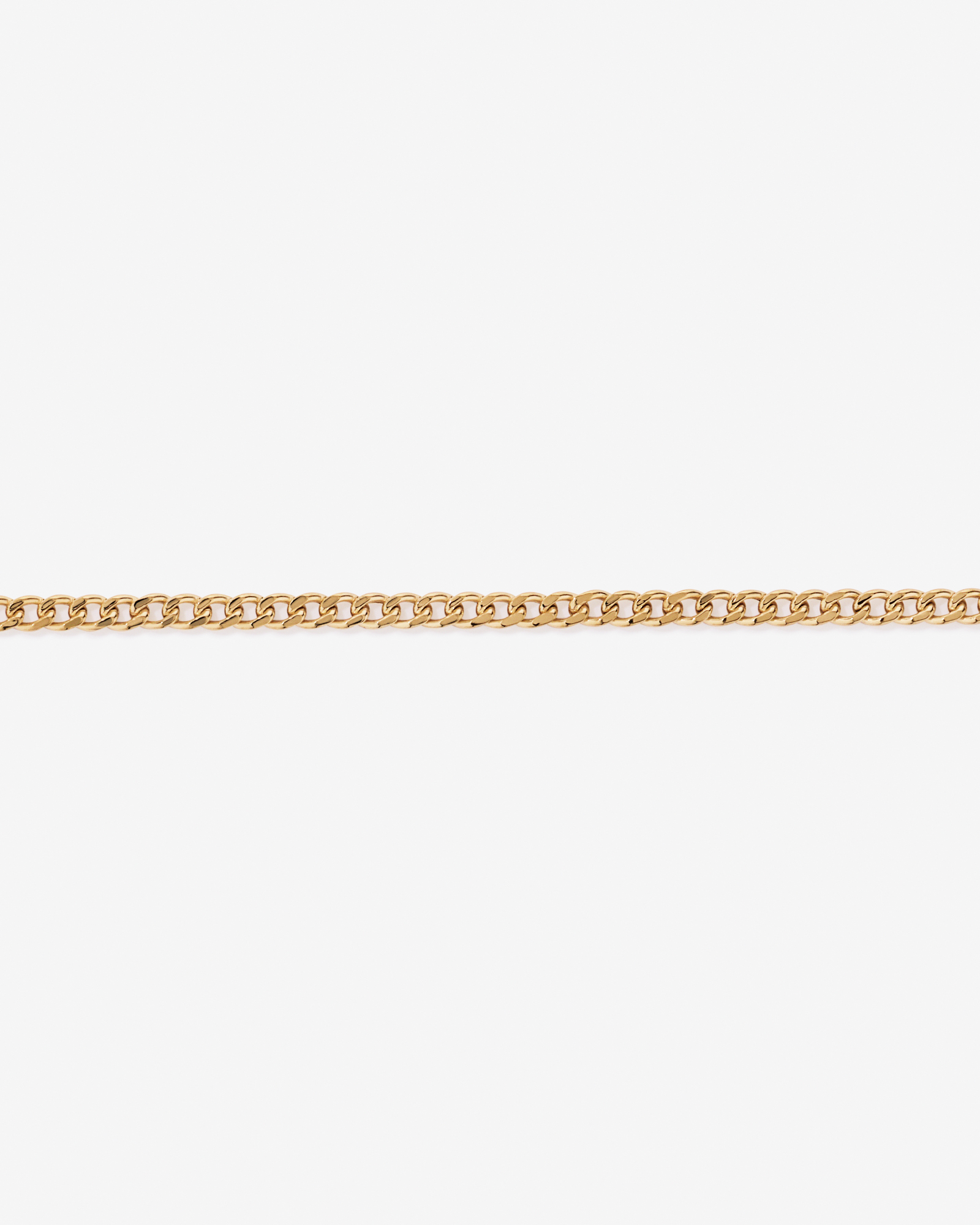 19cm (20") 2.95mm Width Semi Solid Diamond Cut Curb Bracelet in 10kt Yellow Gold