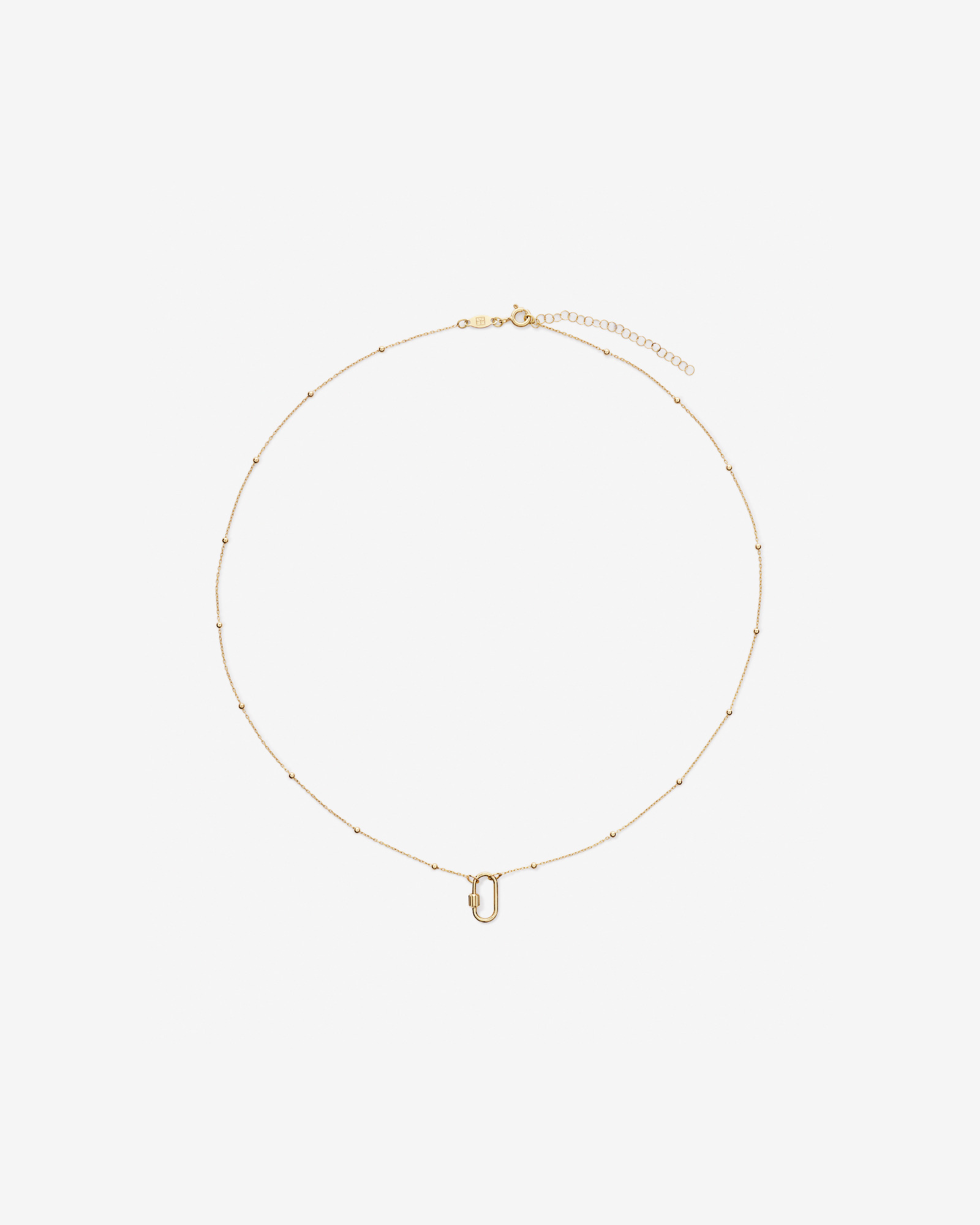50cm (20") Micro Ball Station Cable Open Chain in 10kt Yellow Gold