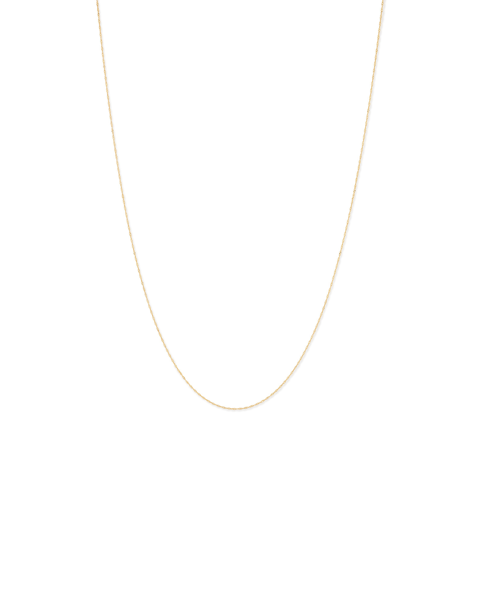 50cm (20") 1mm Width Singapore Chain in 10kt Yellow Gold