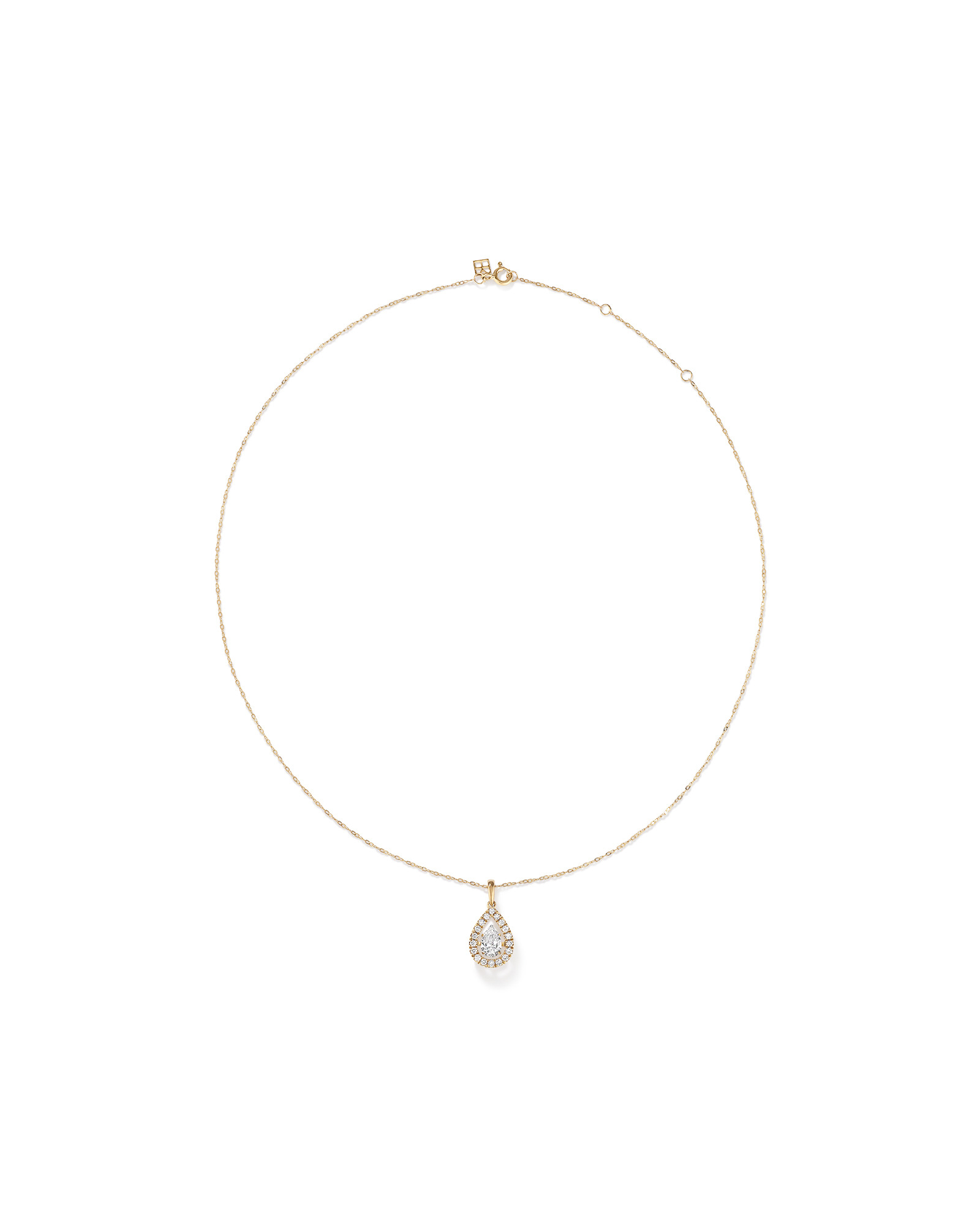 Lume Lab Pear Pendant with 1.00 Carat TW of Laboratory-Grown Diamonds in 10kt White Gold