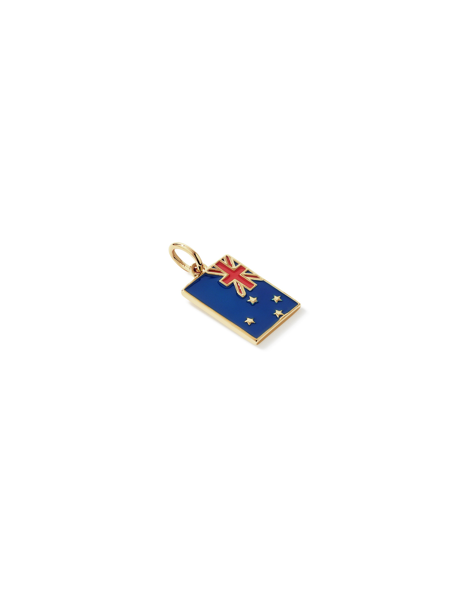 Pendentif du drapeau de la Nouvelle-Zélande en vermeil 18Kt