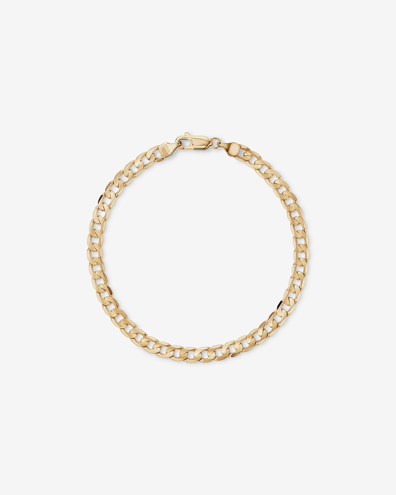 21cm (22") 4.5mm-5mm Width Curb Bracelet in 10kt Yellow Gold