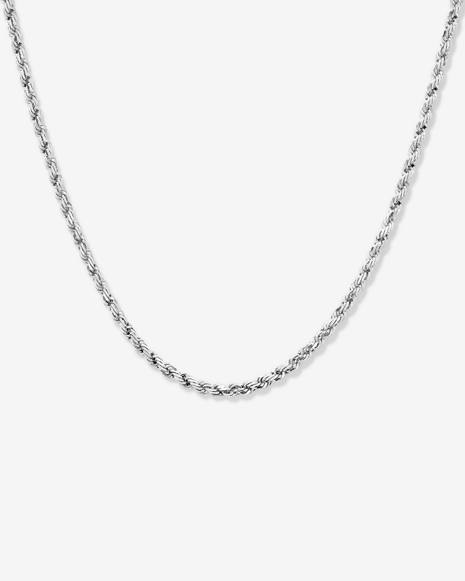 Chaîne torsadée de 55 cm (21,6 po) en argent sterling