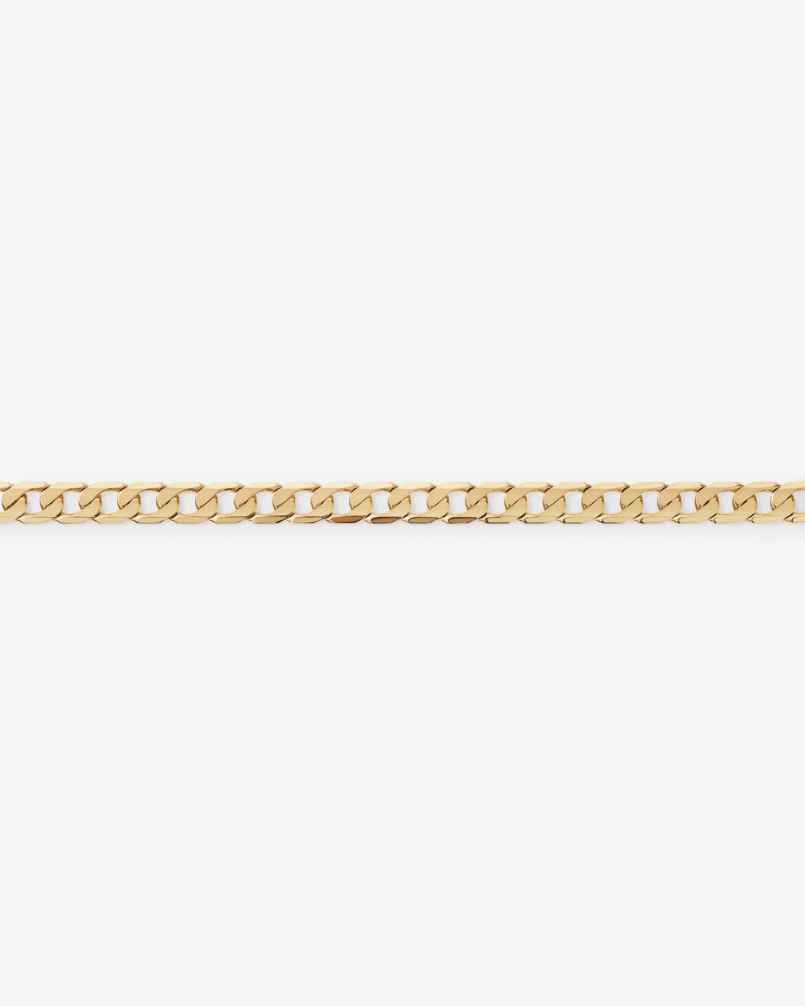 17cm (9") 8.87mm Flat Beveled Curb Bracelet in 10kt Yellow Gold