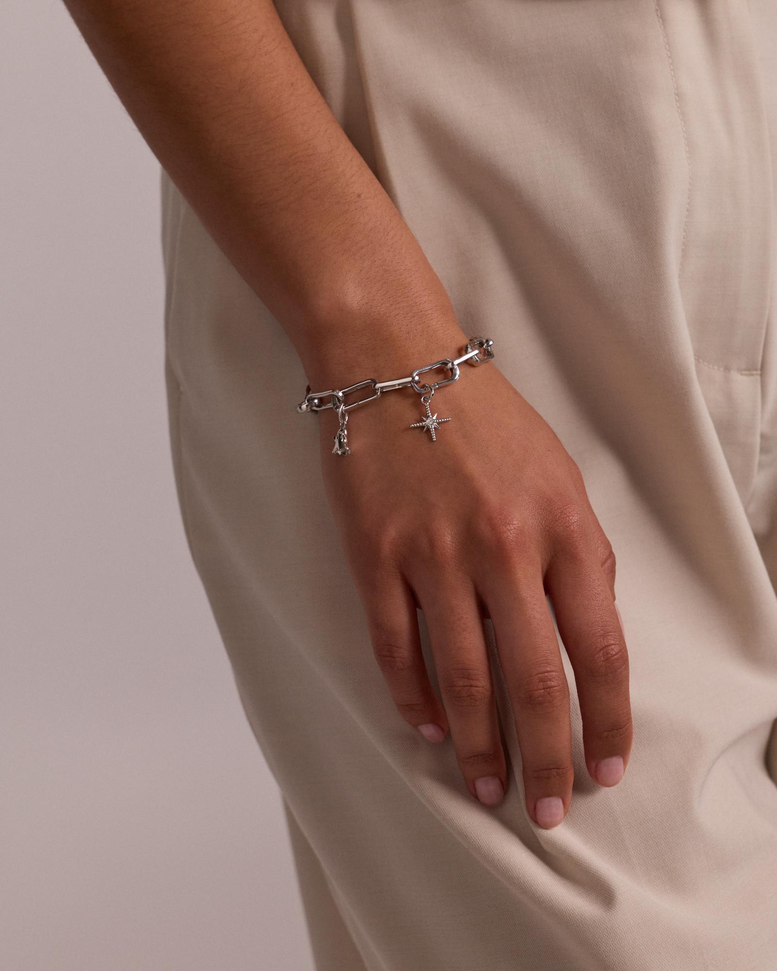 North Starburst Pendant with Diamond Accent in Sterling Silver