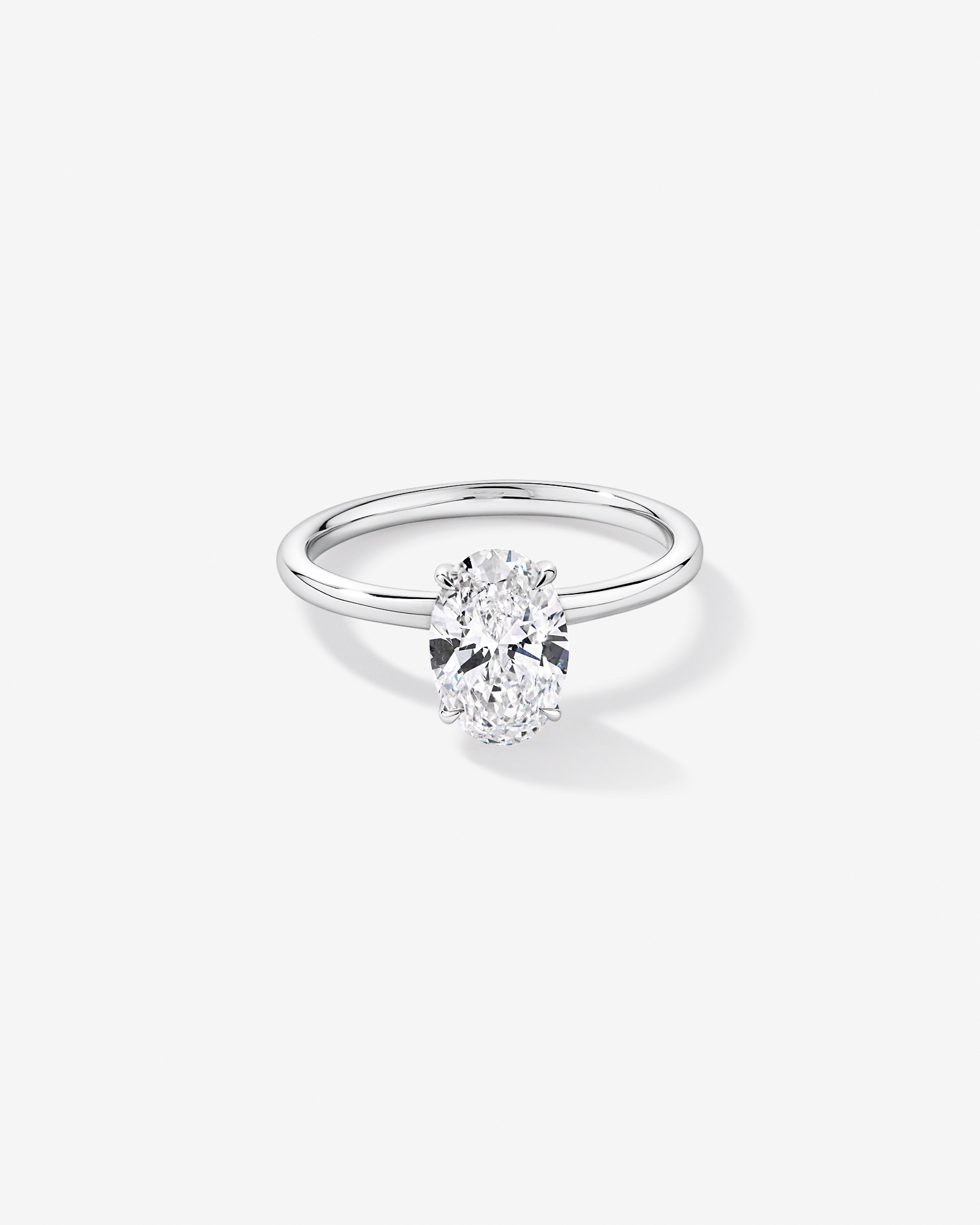 1.57TW Oval Laboratory-Grown Diamond Solitaire Ring 14kt Gold