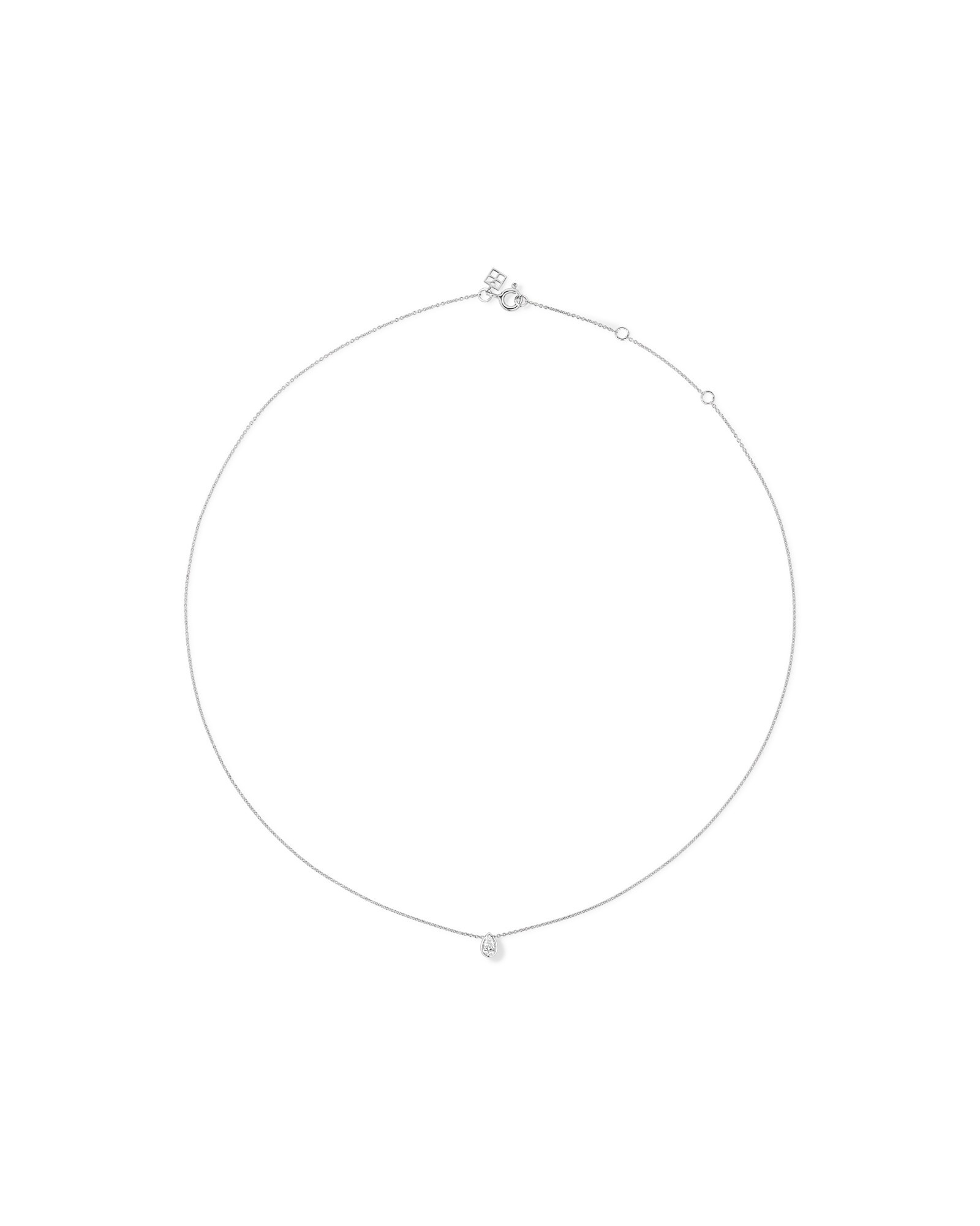 0.25 Carat TW Laboratory-Grown Pear Diamond Bezel Box Set in Sterling Silver