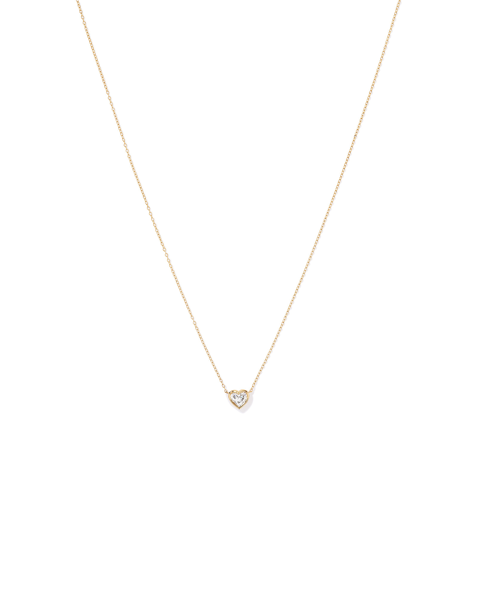 1.00 Carat TW Laboratory-Grown Diamond Heart Necklace in 10kt Yellow Gold