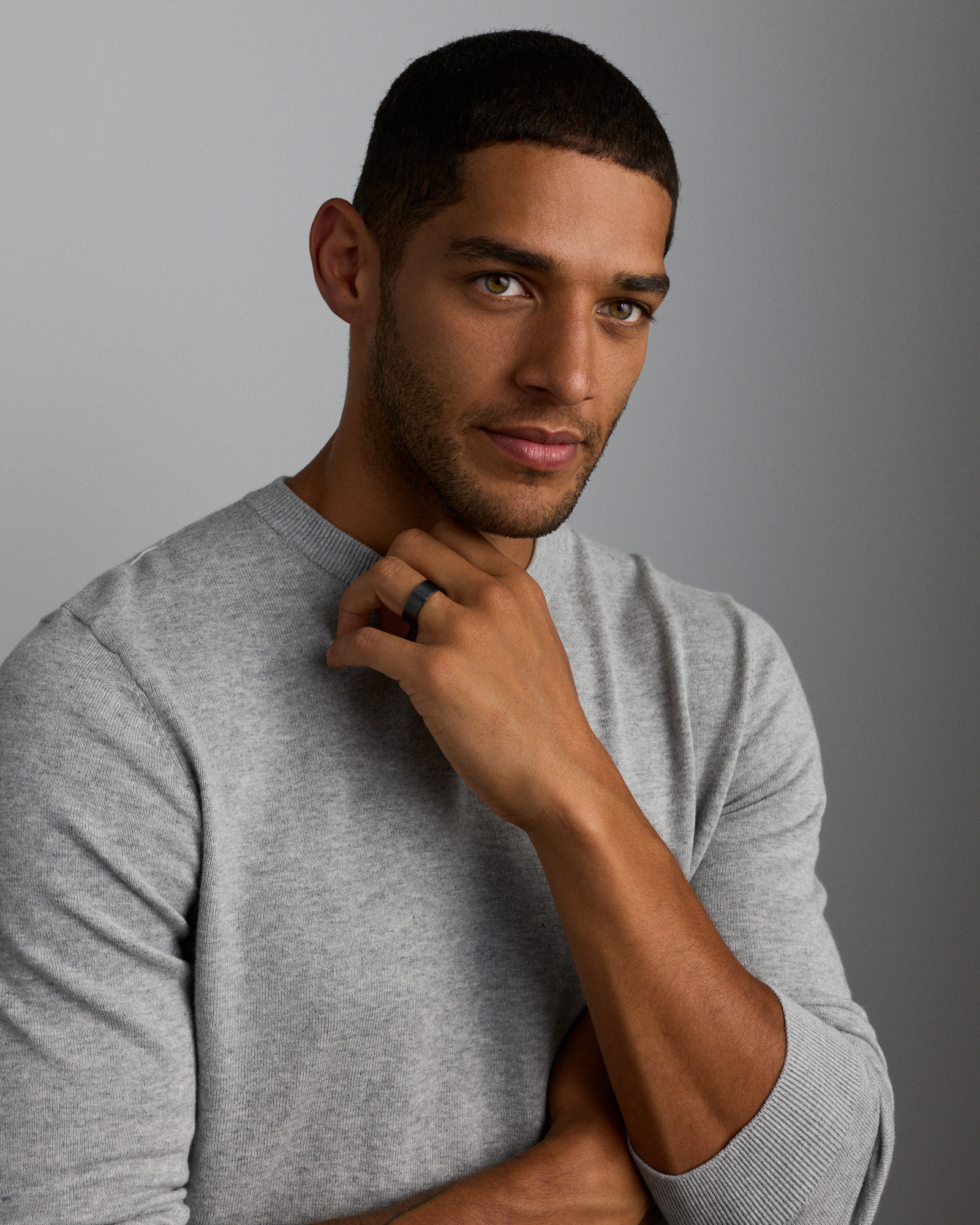 8mm Brushed Flat Wedding Band in Black Titanium