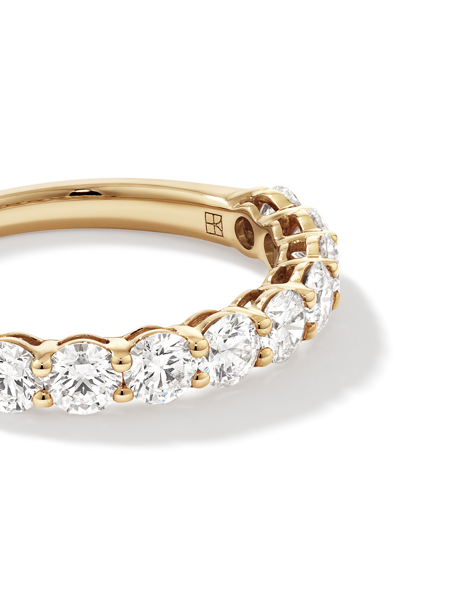 Alliance ronde TW en diamant brillant de laboratoire TW de 1,30 carat en or jaune 14 carats