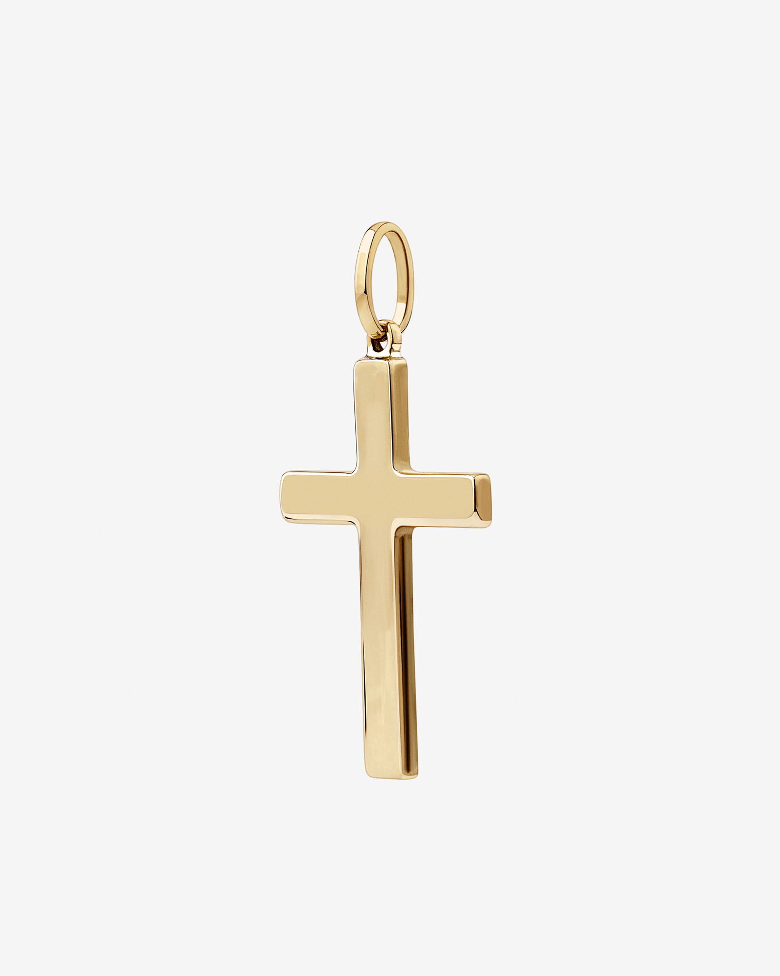 Grand pendentif en forme de croix en or jaune 10 K