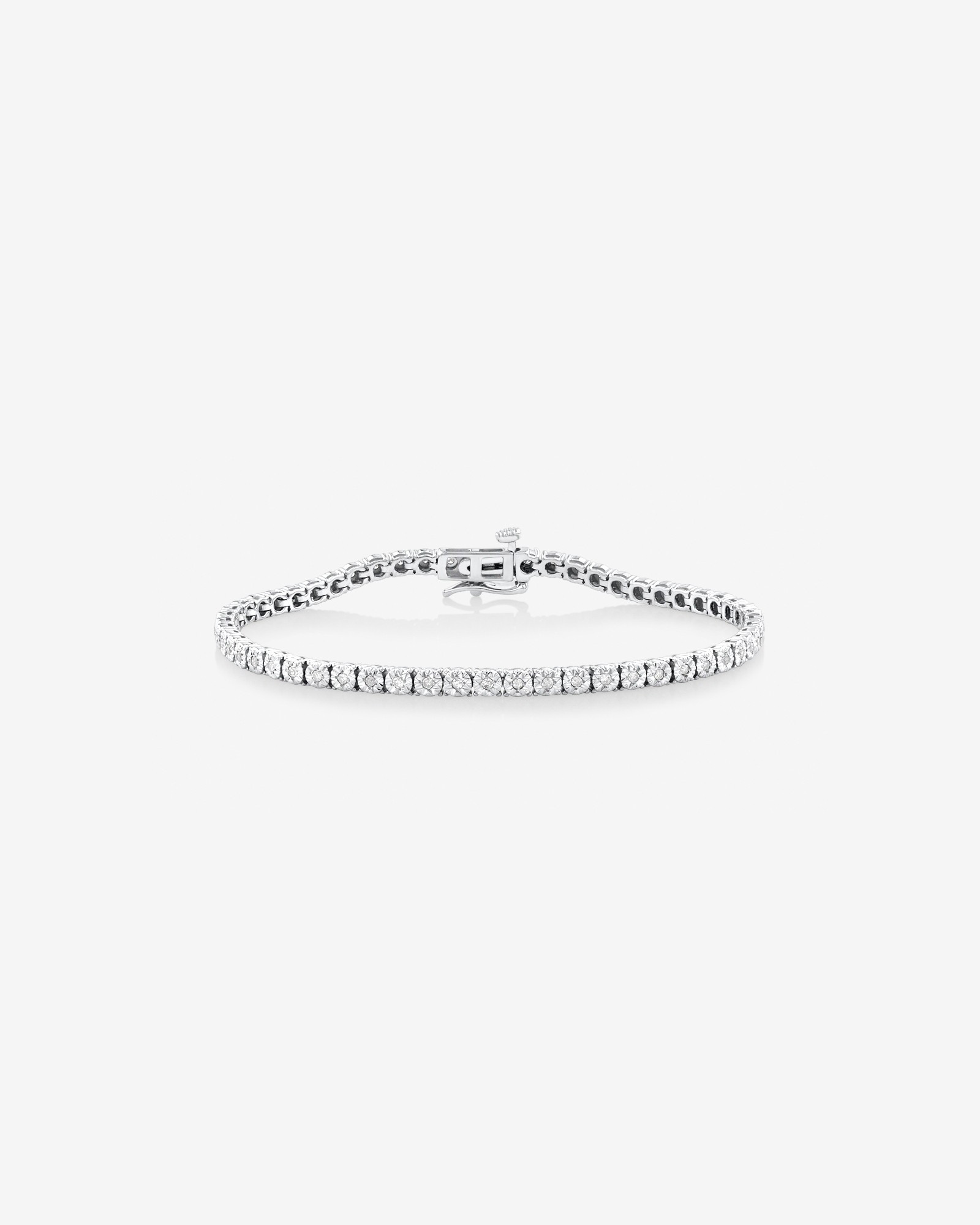 Bracelet de tennis en diamants de 0,54 carats TW en argent sterling