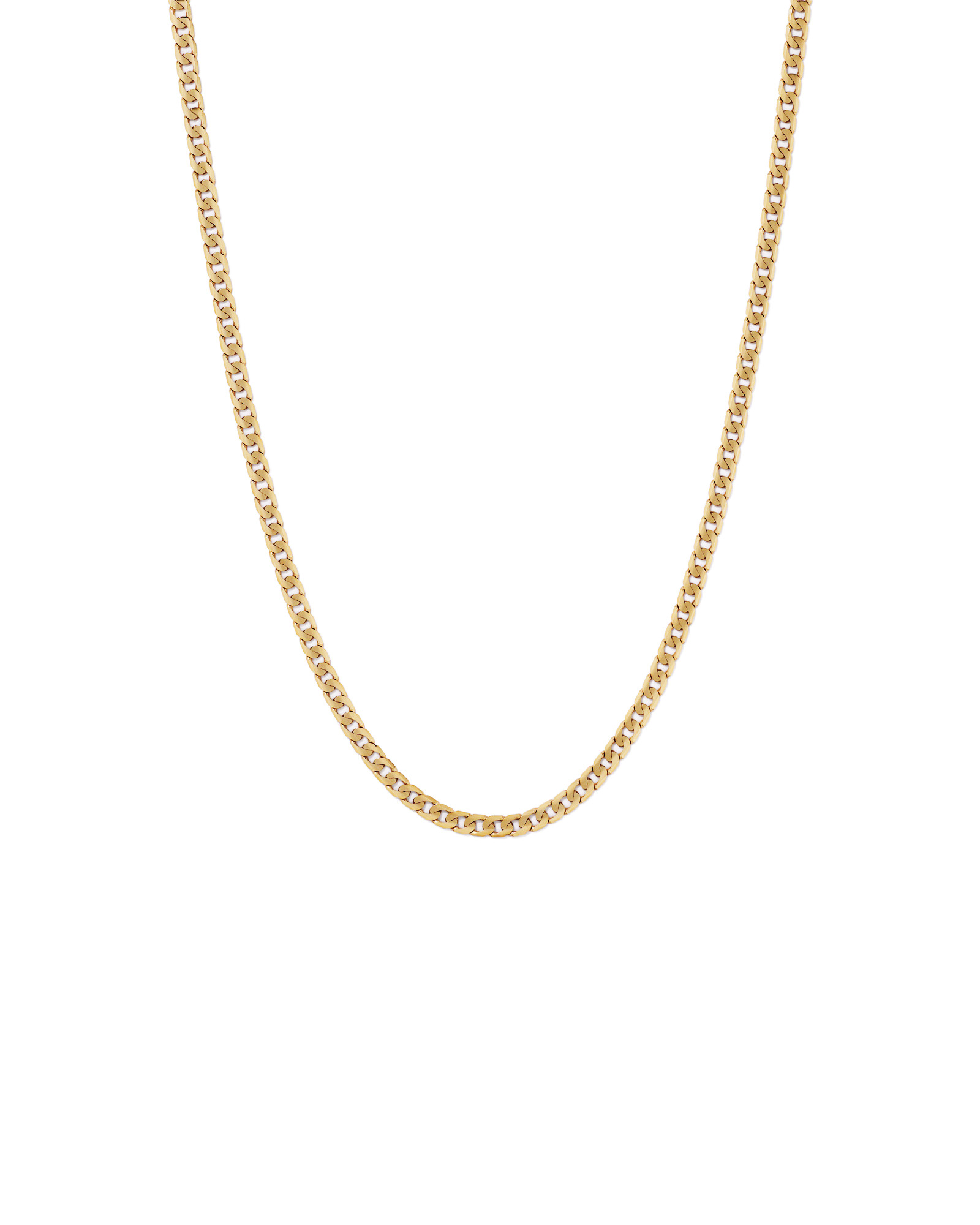 50cm (22") 6mm-6.5mm Width Curb Chain in 10kt Yellow Gold