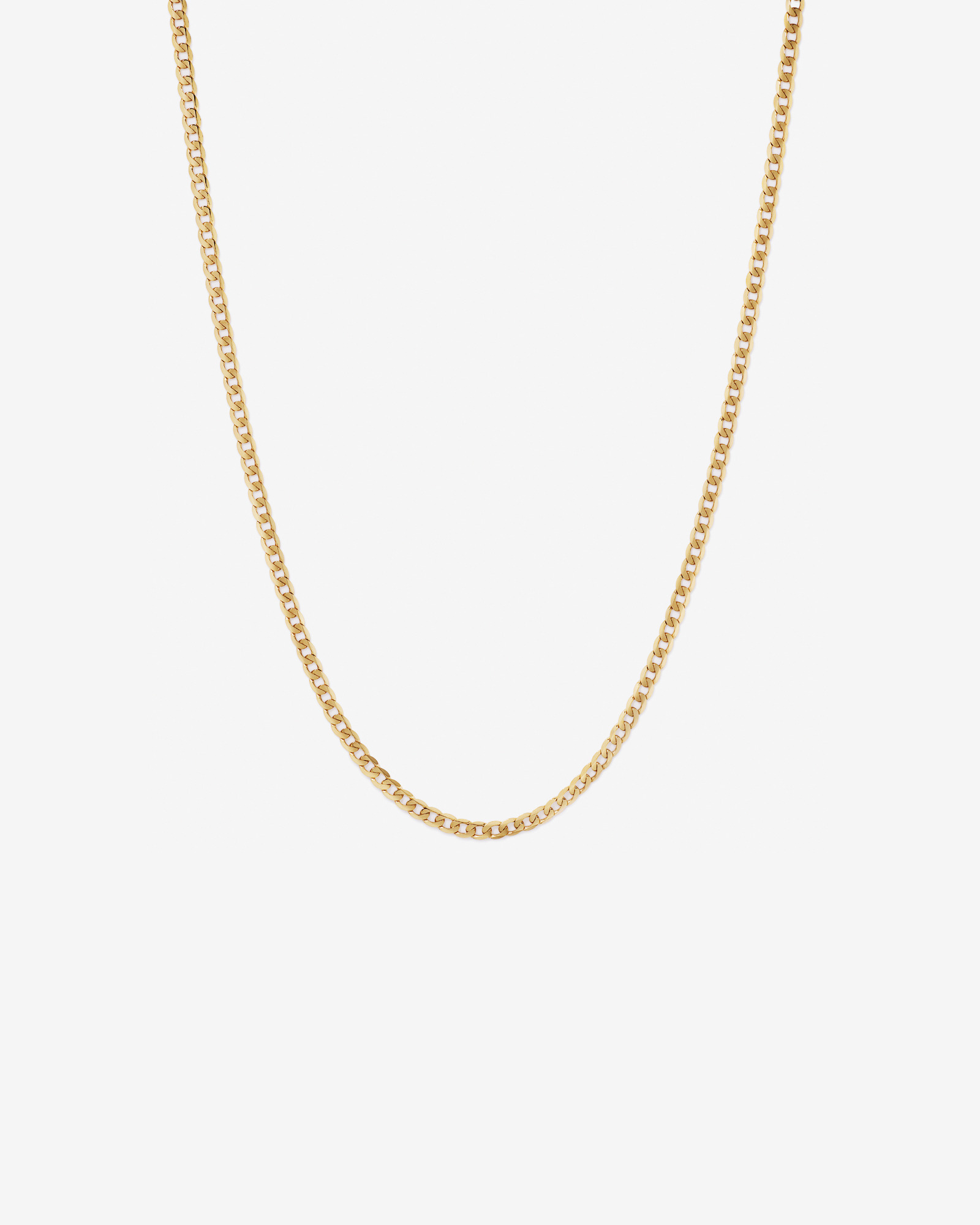 50cm (22") 4mm-4.5mm Width Curb Chain in 10kt Yellow Gold