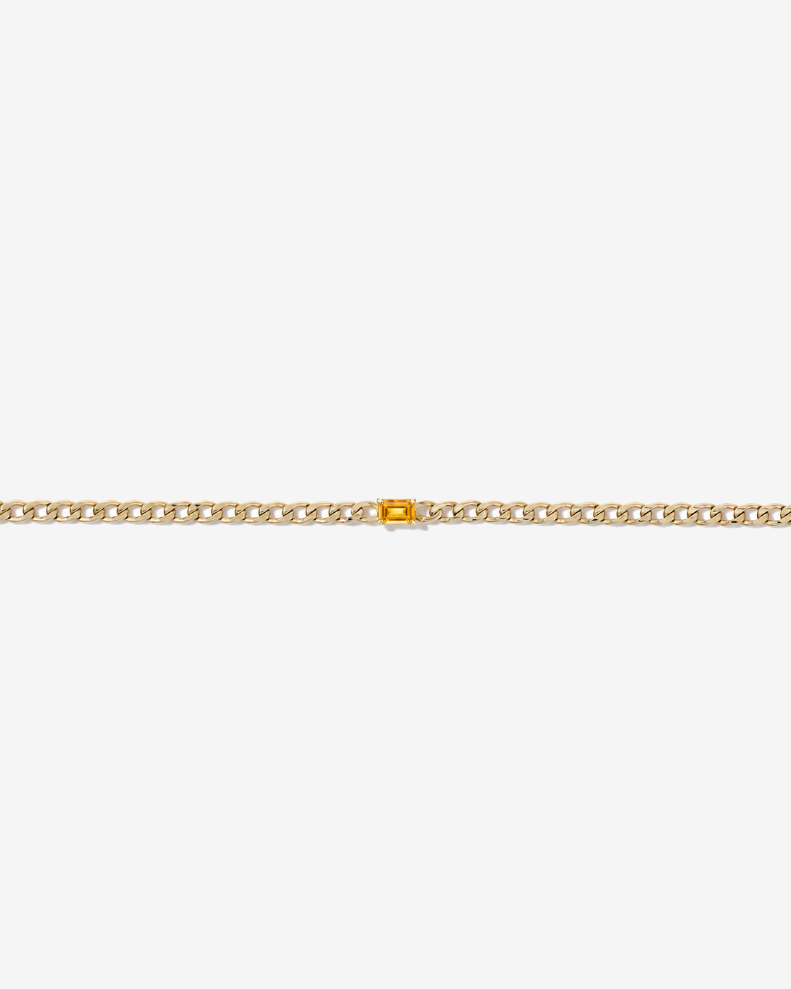 Citrine Curb Link Bracelet in 10kt Yellow Gold