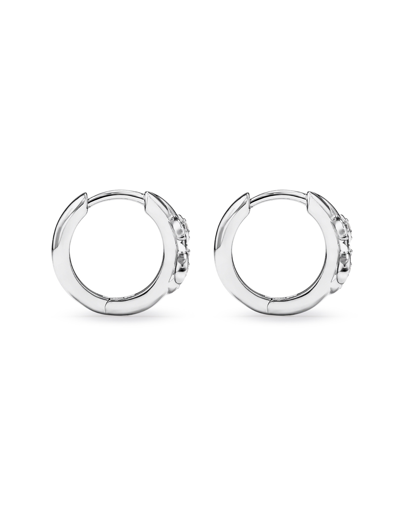 Boucles d’oreilles Huggie en zircone cubique en argent sterling