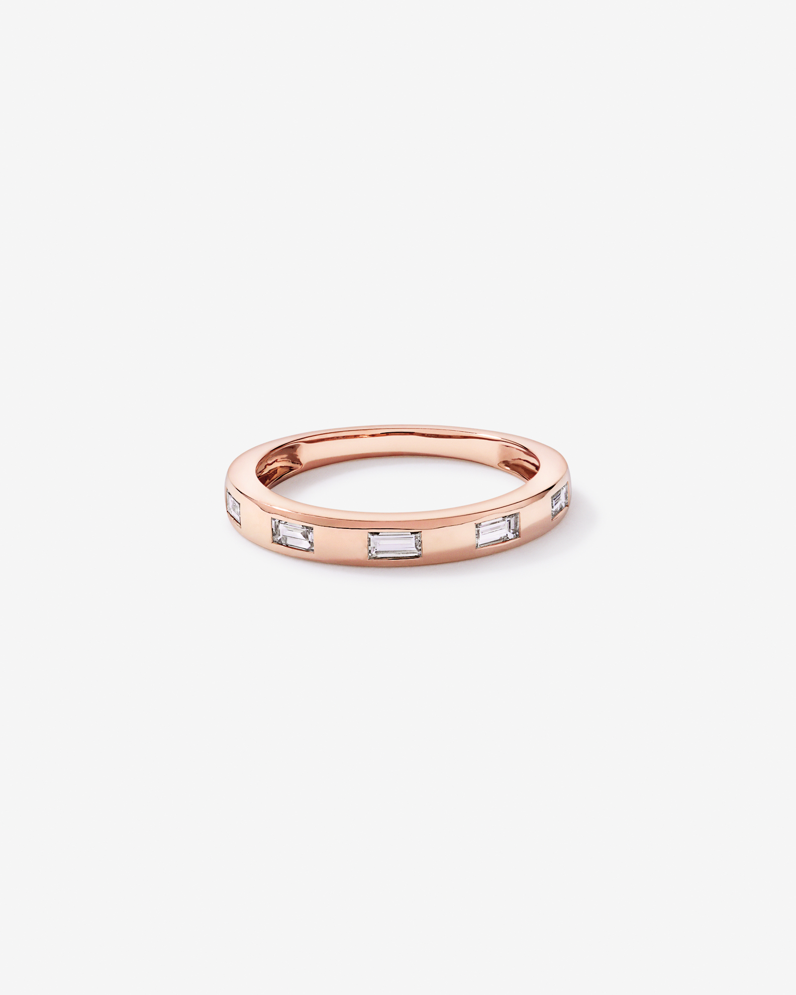 0.22TW Baguette Laboratory-Grown Diamond Wedding Band 14kt Rose Gold