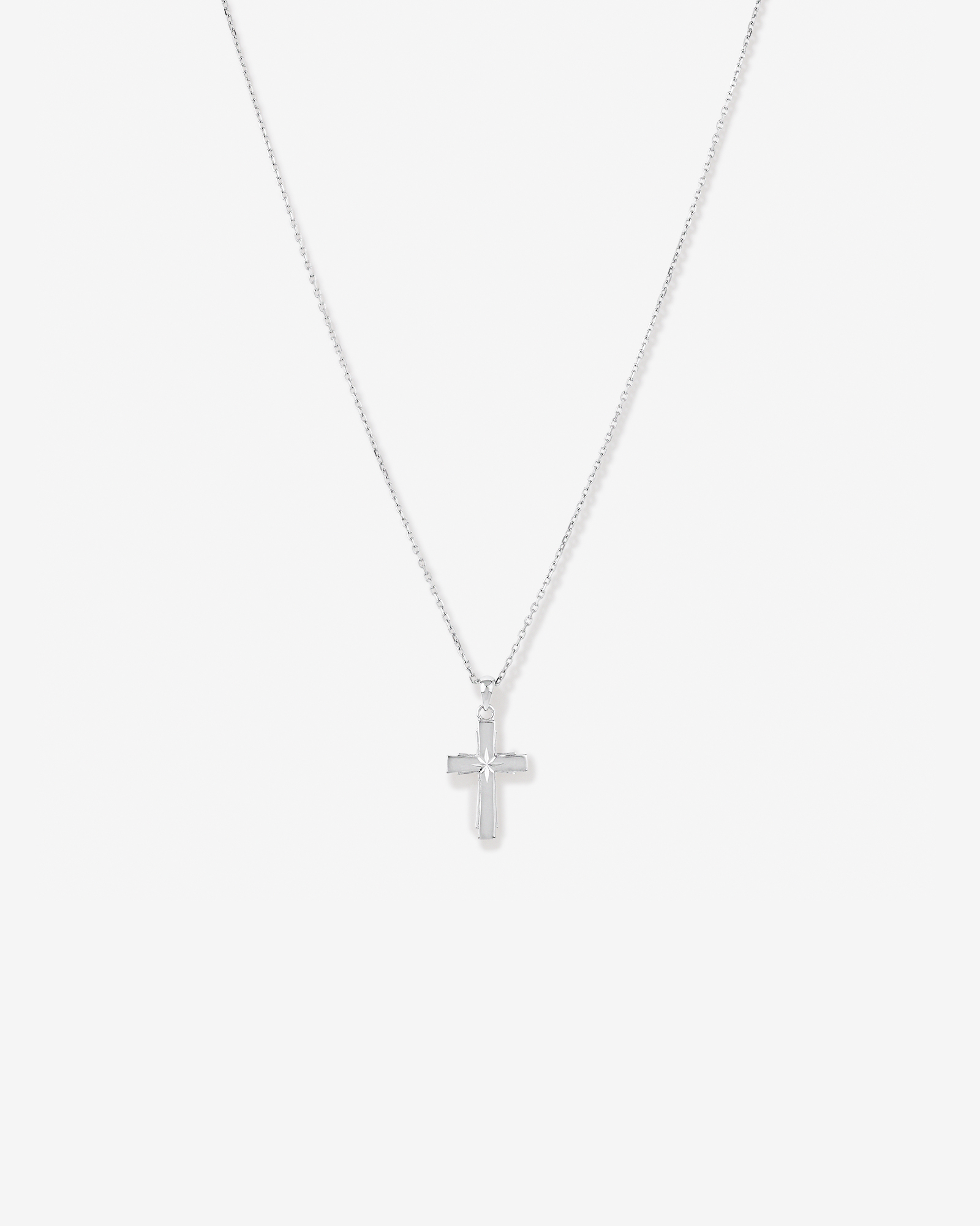 Collier pendentif croix en argent sterling