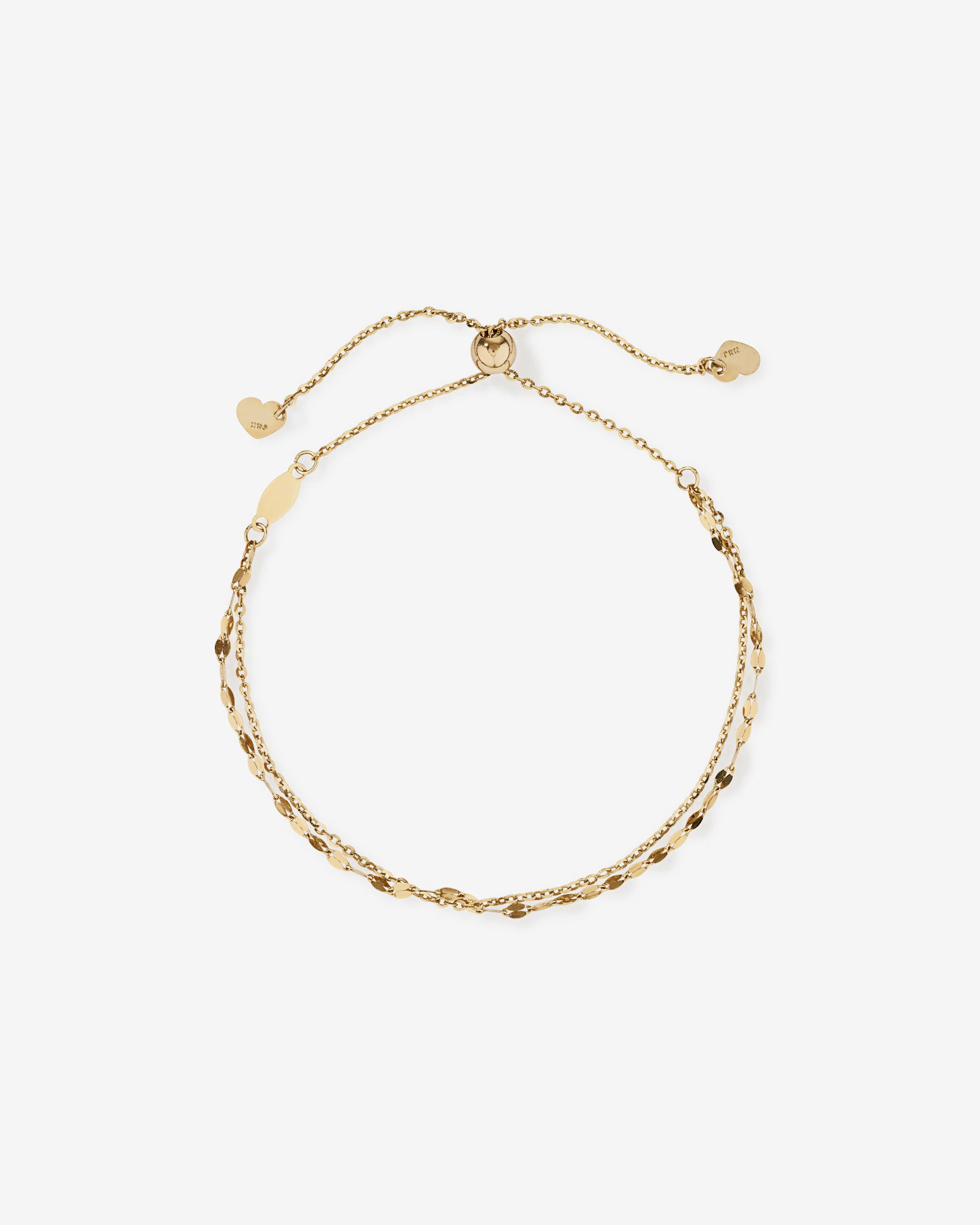 Bracelet à rangs multiples en or jaune 10 K