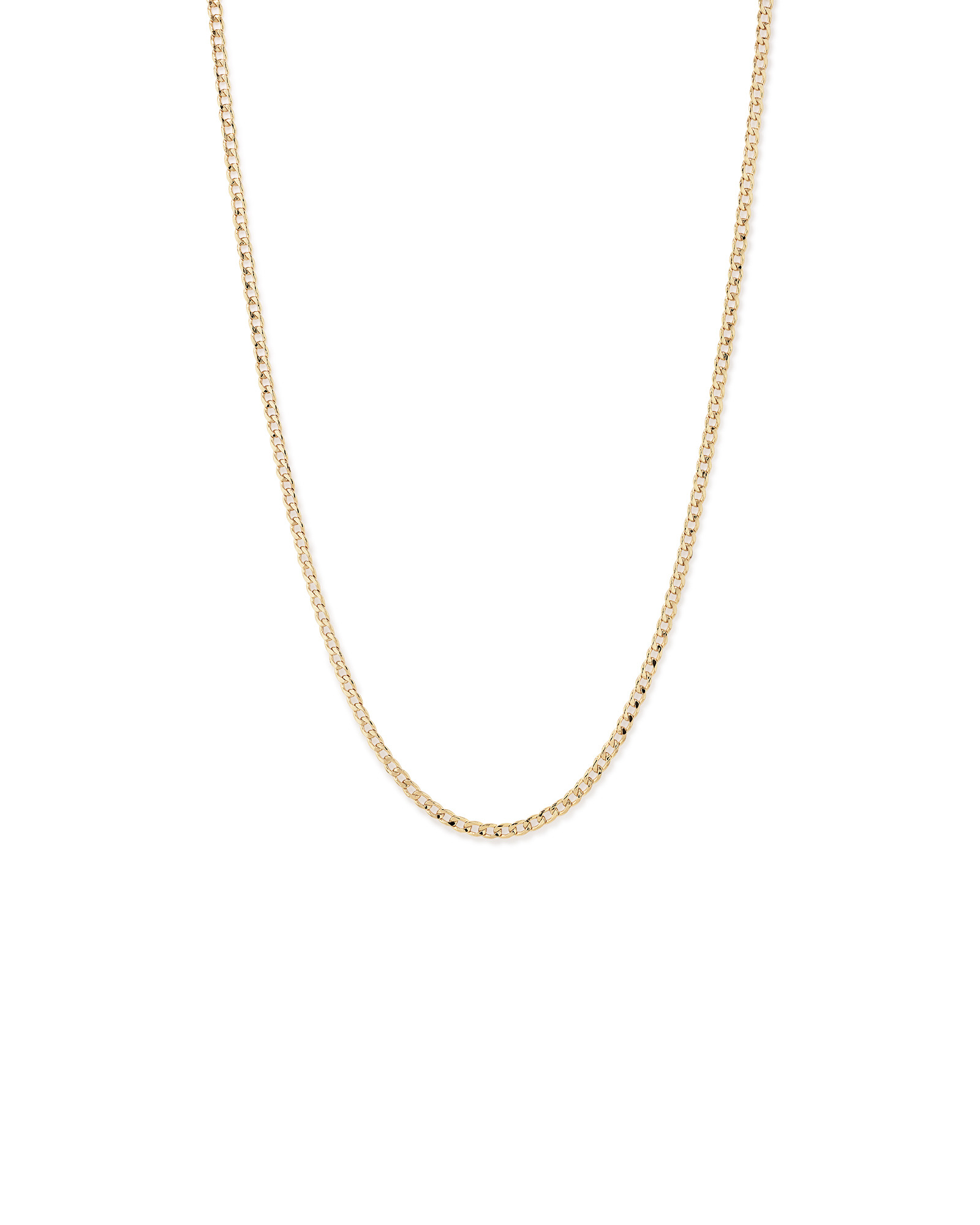 Chaîne semi-solide à maillons gourmette de 55 cm (22 po), largeur de 3,9 mm, en or jaune 10 ct