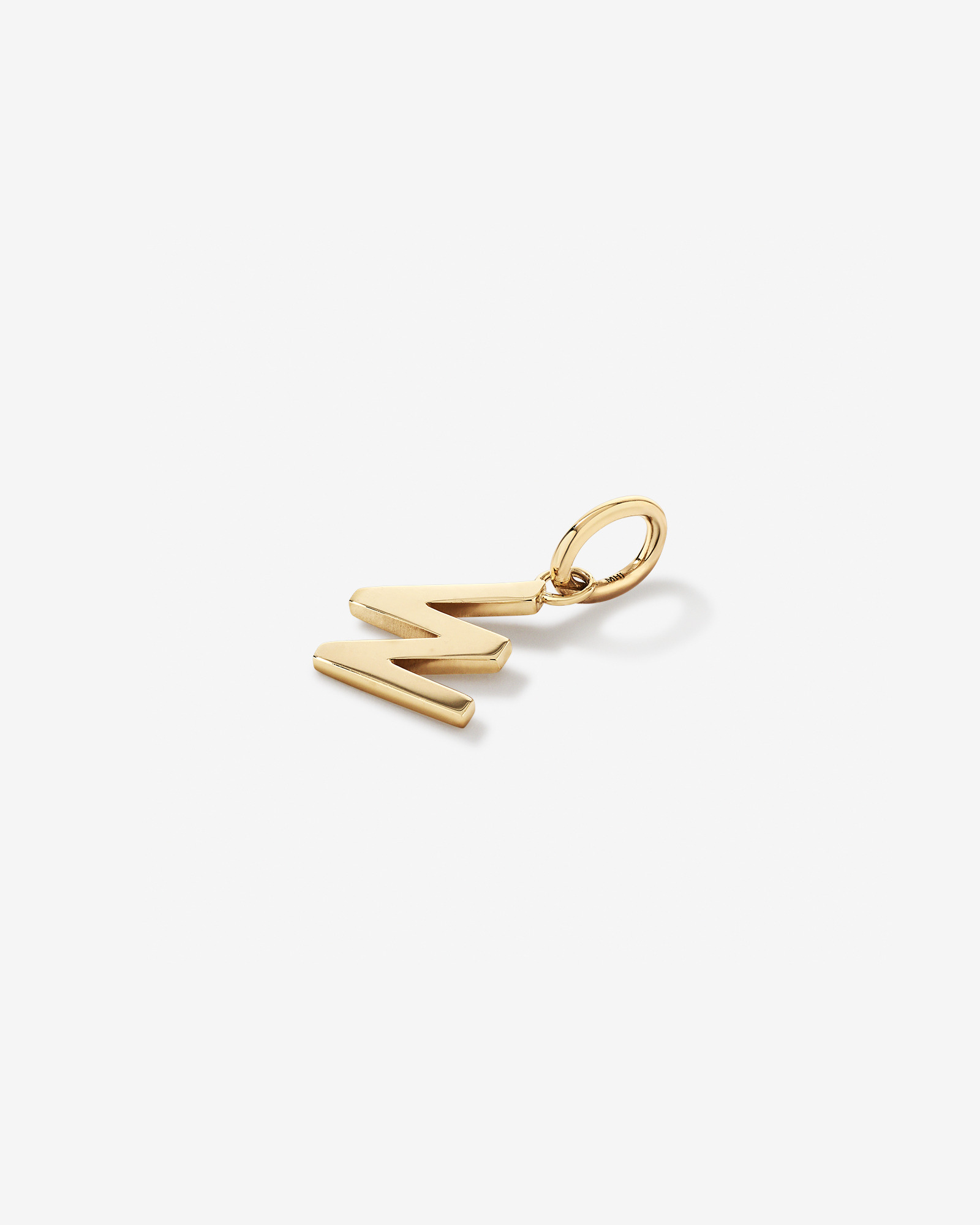 Letter W Initial Pendant in 10kt Yellow Gold