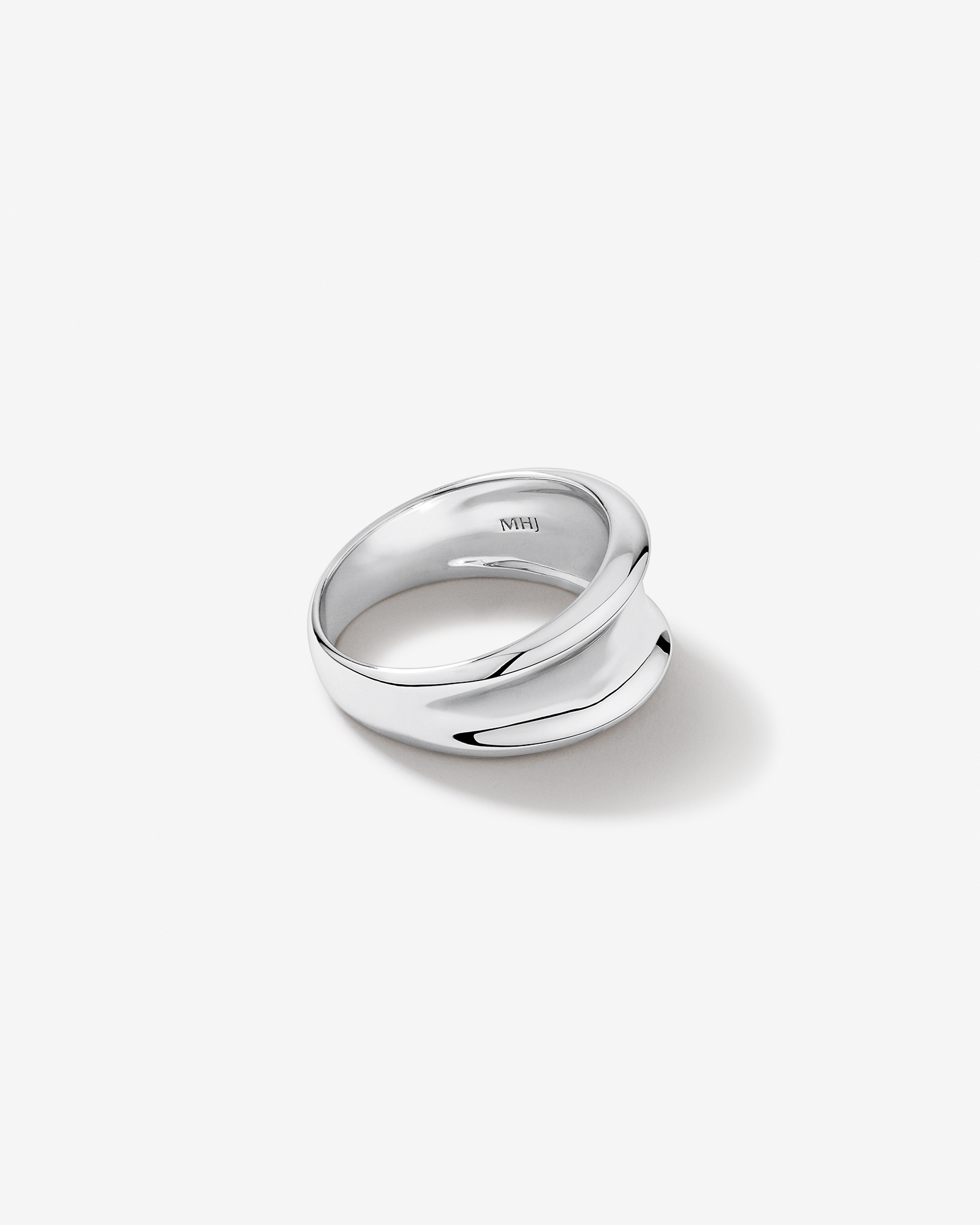 Wide Flared Ring in Sterling Silver