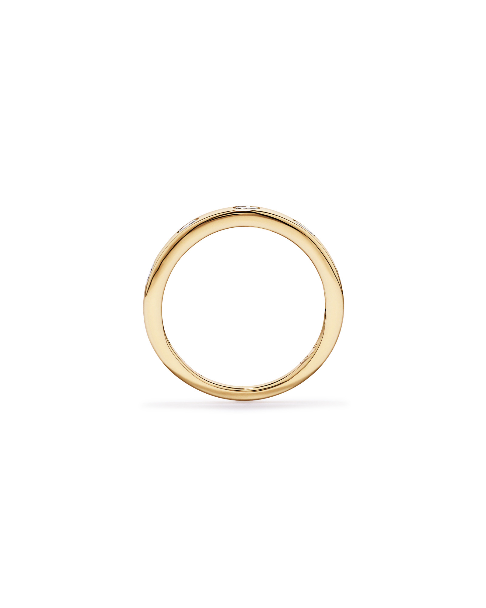 0.22TW Oval Laboratory-Grown Diamond Wedding Band 14kt Yellow Gold