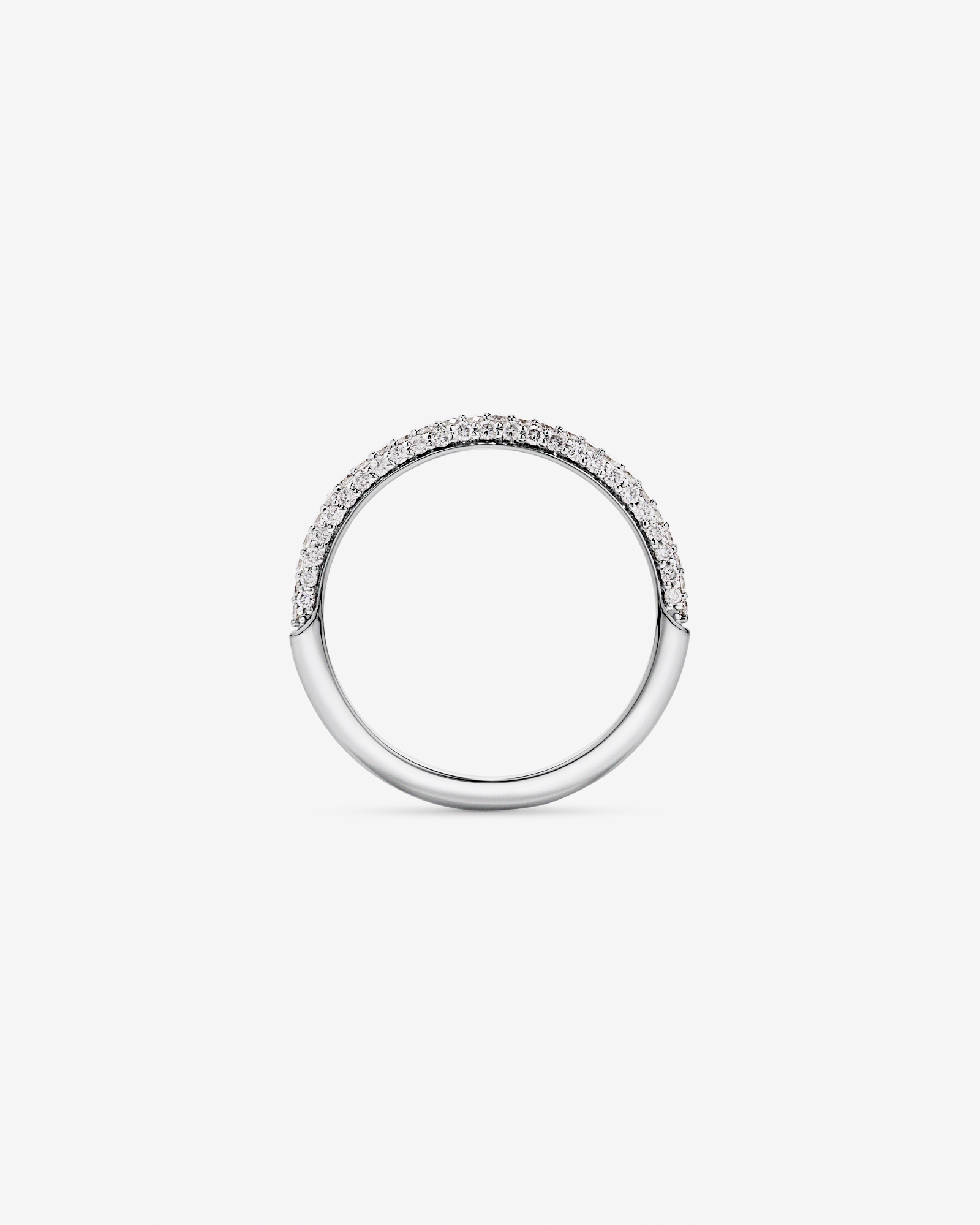 0.40TW Round Brilliant Pavé Diamond Wedding Band 14kt Gold