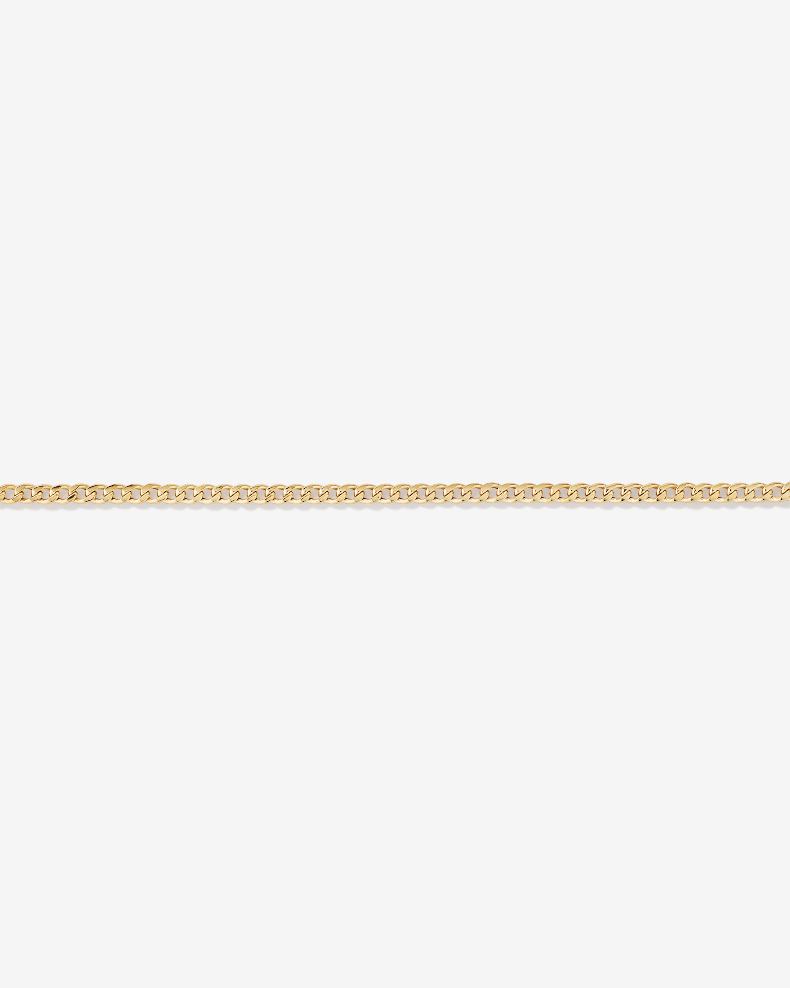 45cm (20") 2.95mm Width Semi Solid Diamond Cut Curb Chain in 10kt Gold