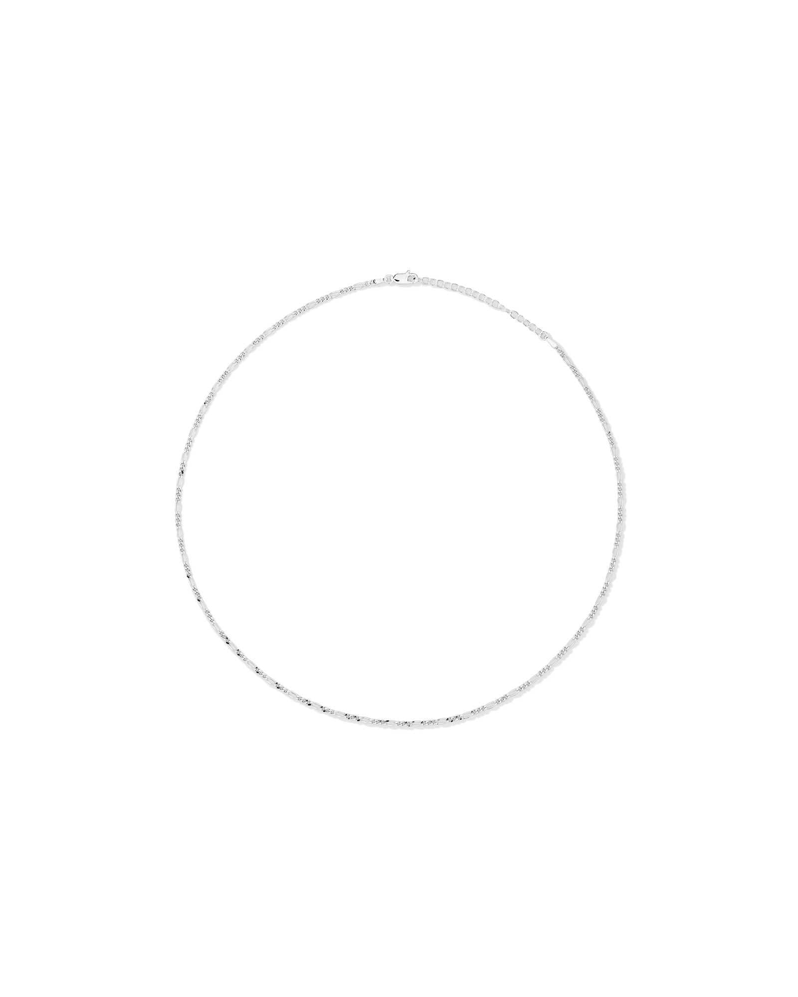 Collier Chaîne Figaro En Argent Sterling, 50 Cm (20 Po), Largeur 1,6 Mm