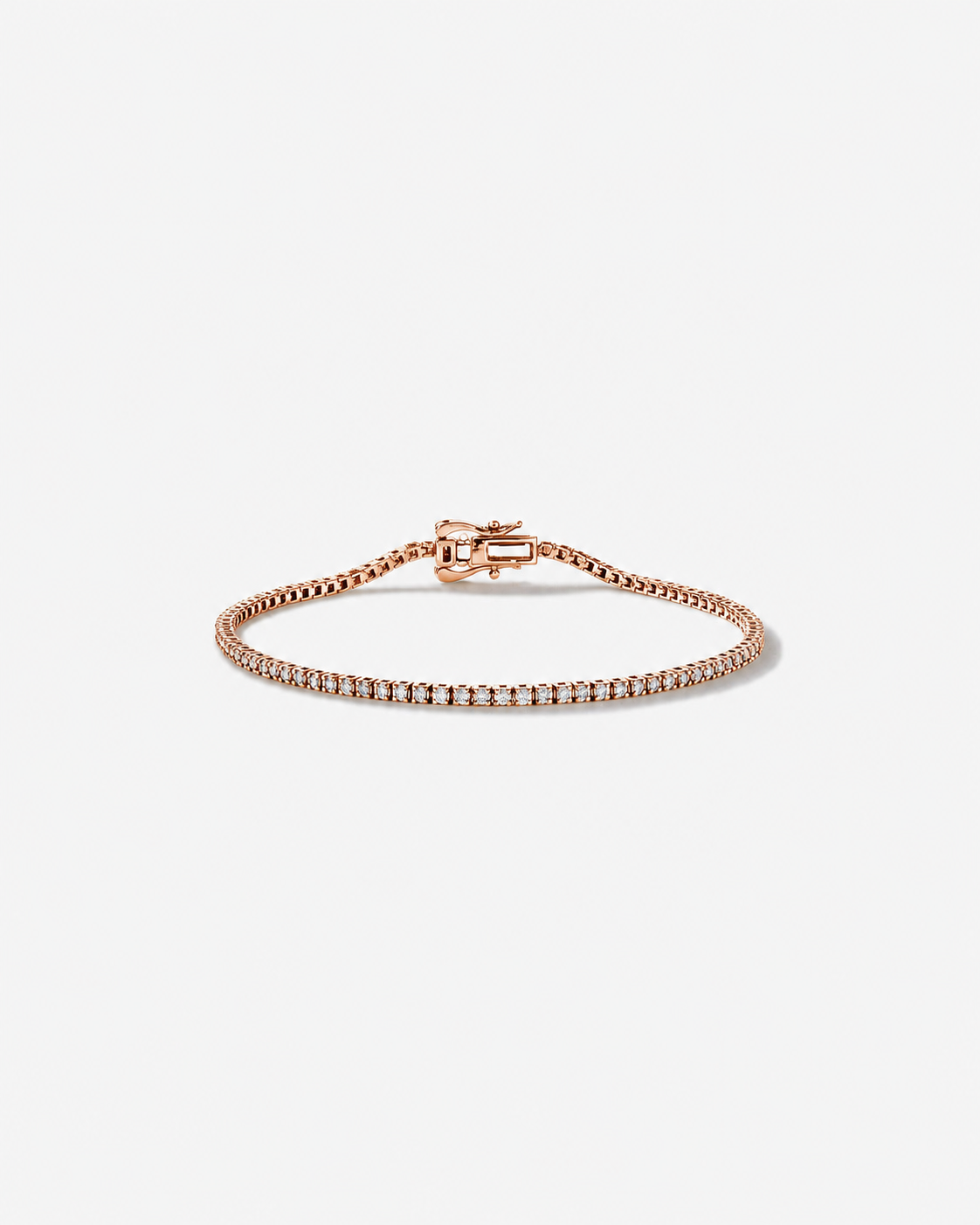 0.82 Carat TW Diamond Tennis Bracelet in 10kt Rose Gold