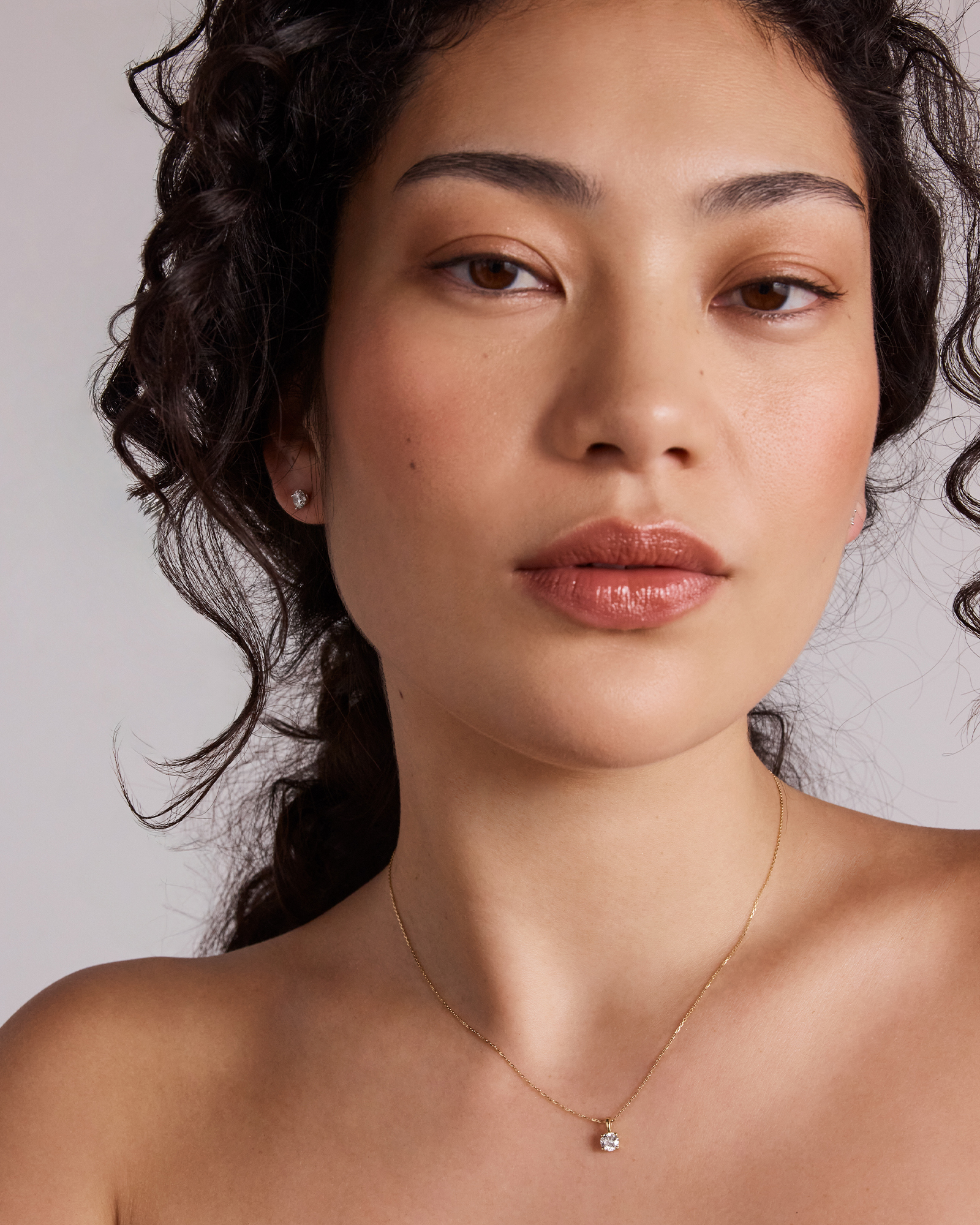 0,50 Carat TW Collier solitaire en diamant en or jaune et blanc 18kt