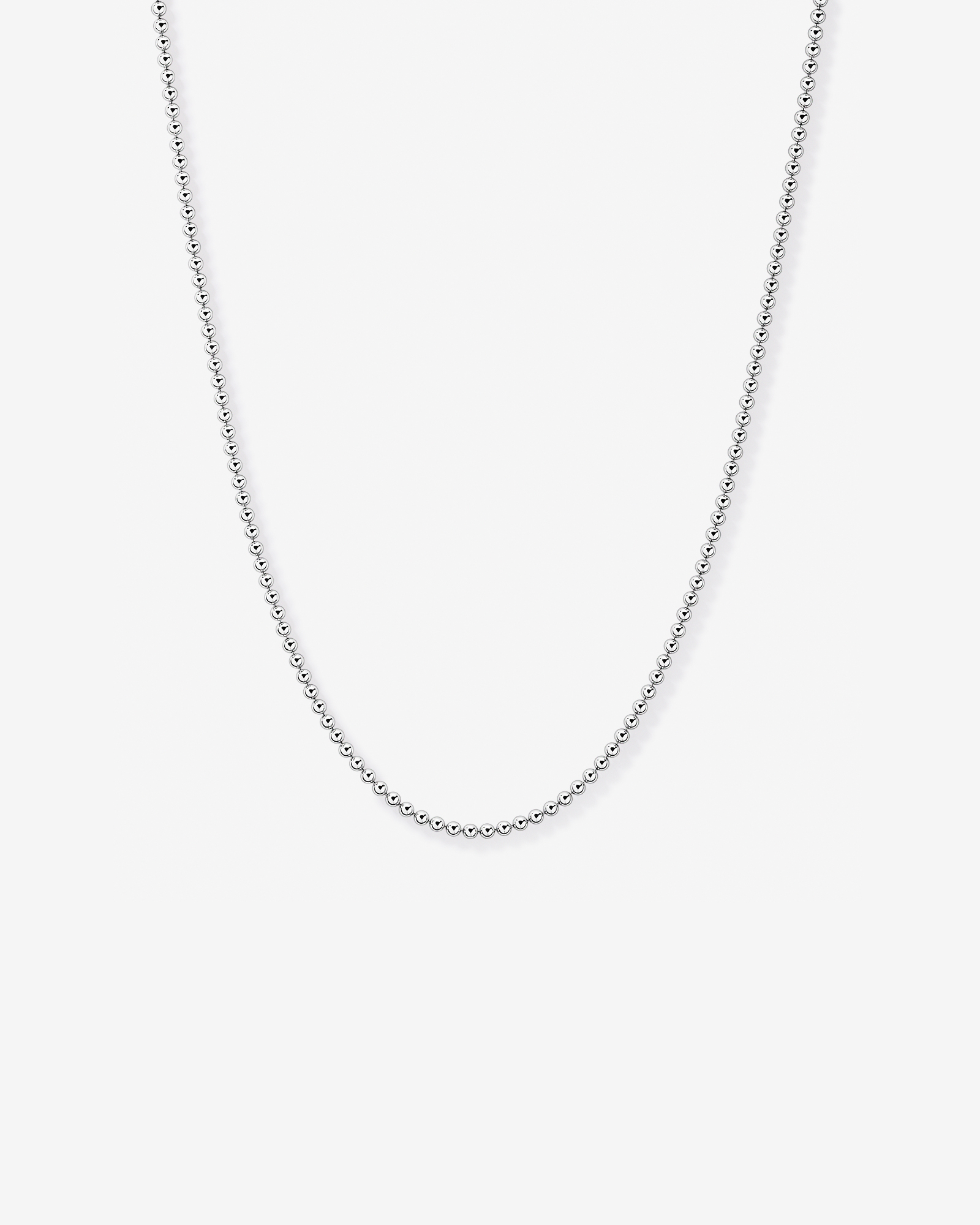 50cm (20") 3mm Width Bead Chain in Sterling Silver