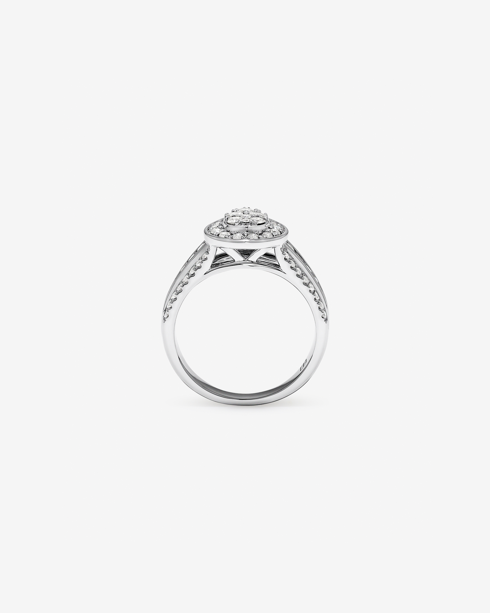 Carat TW Pear-Shaped Diamond Cluster Ring Sterling Silver
