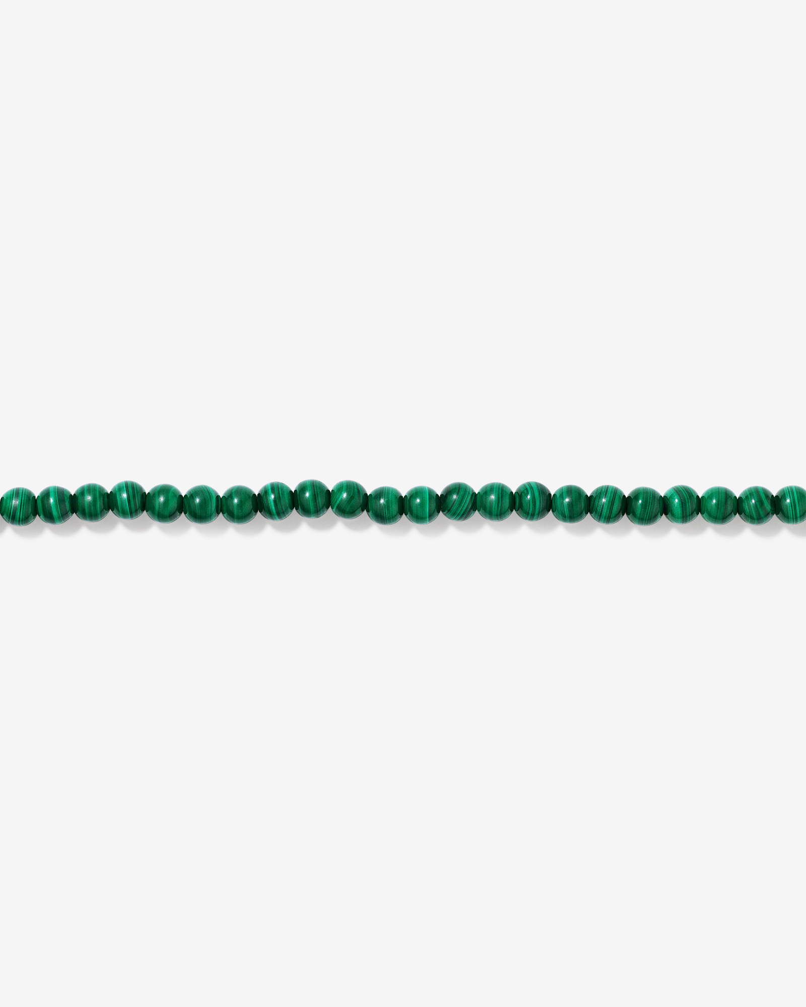 Bracelet en perles de malachite de 21 cm en argent sterling