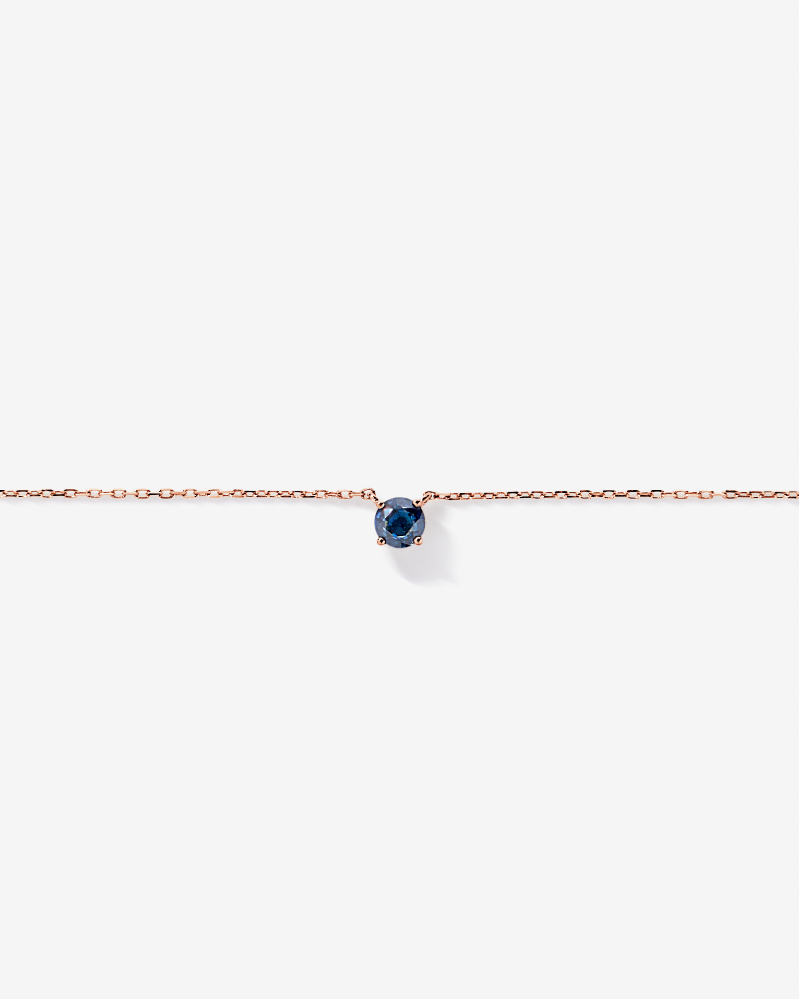 Collier australien saphir taille ronde en or rose 10 carats