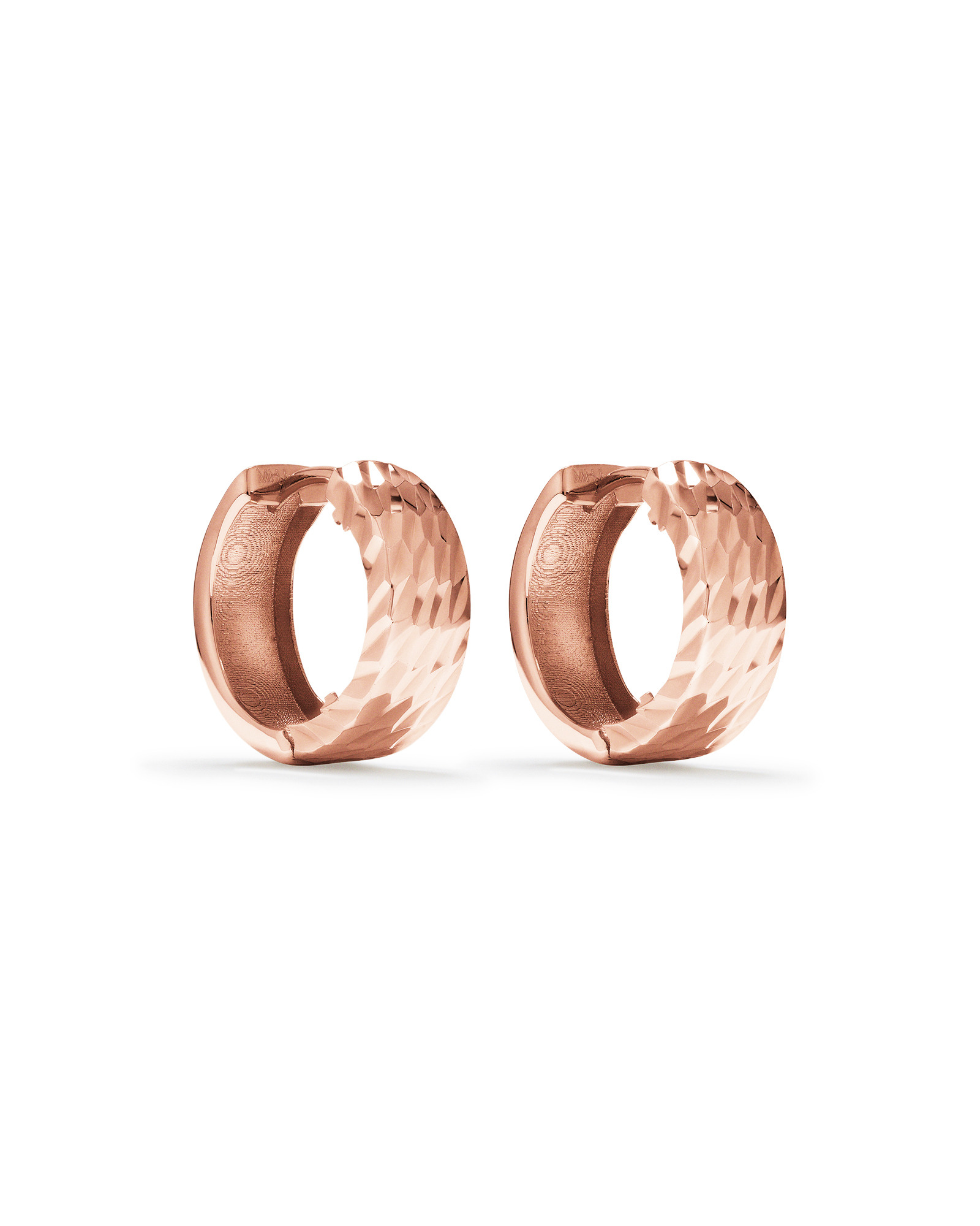 11mm Huggie Earrings in 10kt Rose Gold